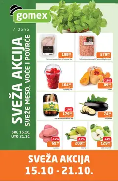 Gomex sveža akcija - pregled Gomex kataloga - važi od 15.10.2025