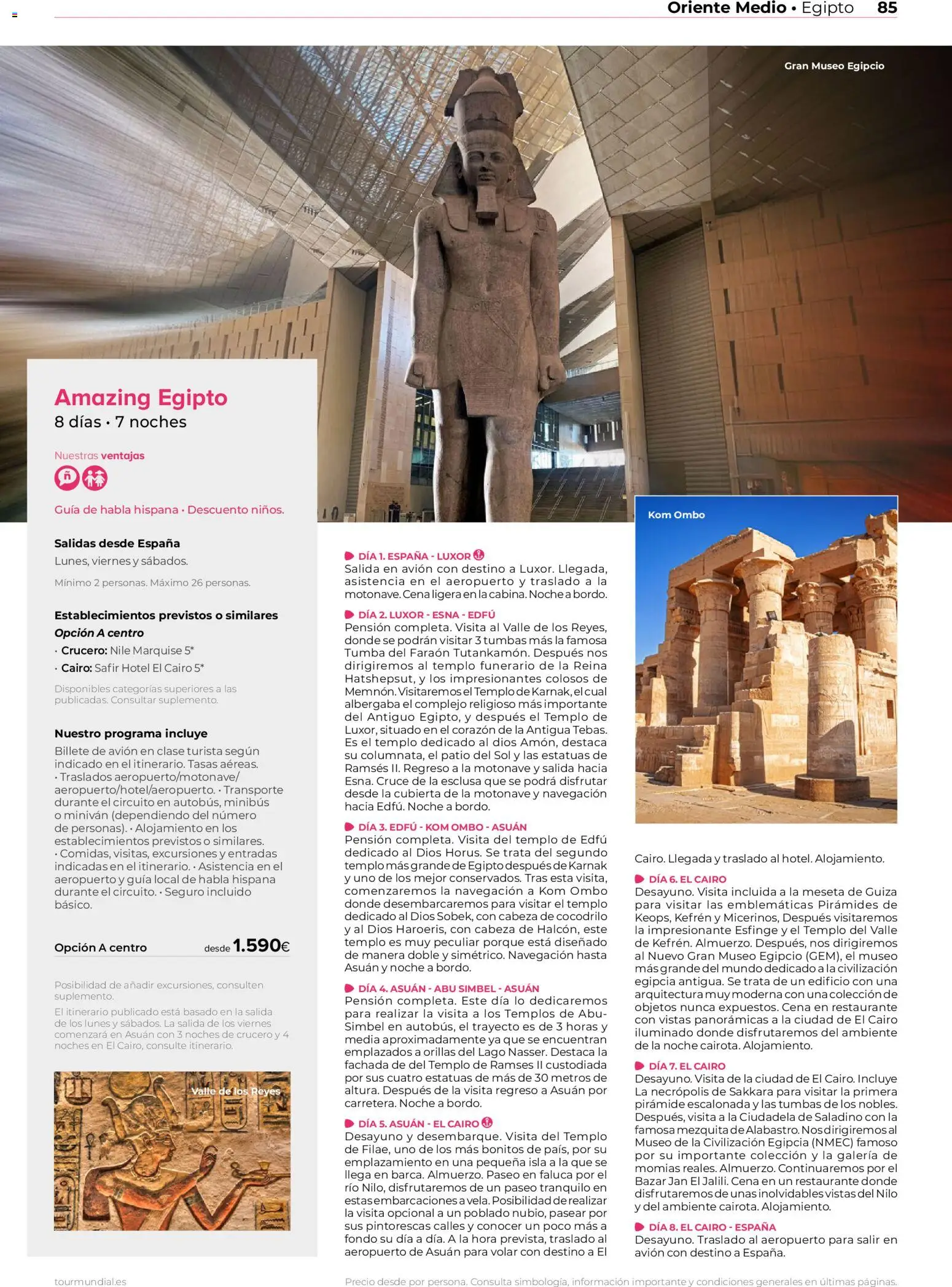 Viajes El Corte Inglés Africa y Oriente Medio │ válido desde el 01.01.2026 | Página: 85 | Productos: Navegación