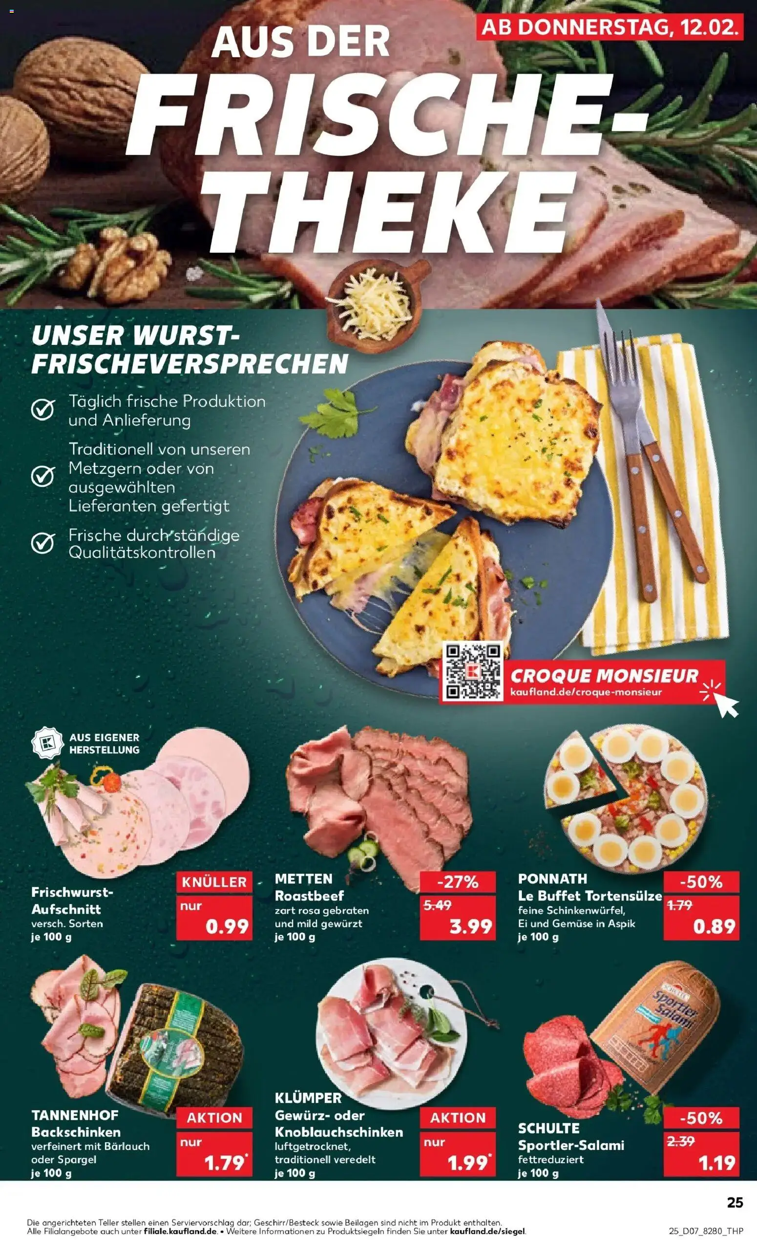 Kaufland prospekt Walsrode	 – gültig ab 16.02.2026 | Seite: 25 | Produkte: Theke, Roastbeef, Gemüse, Salami
