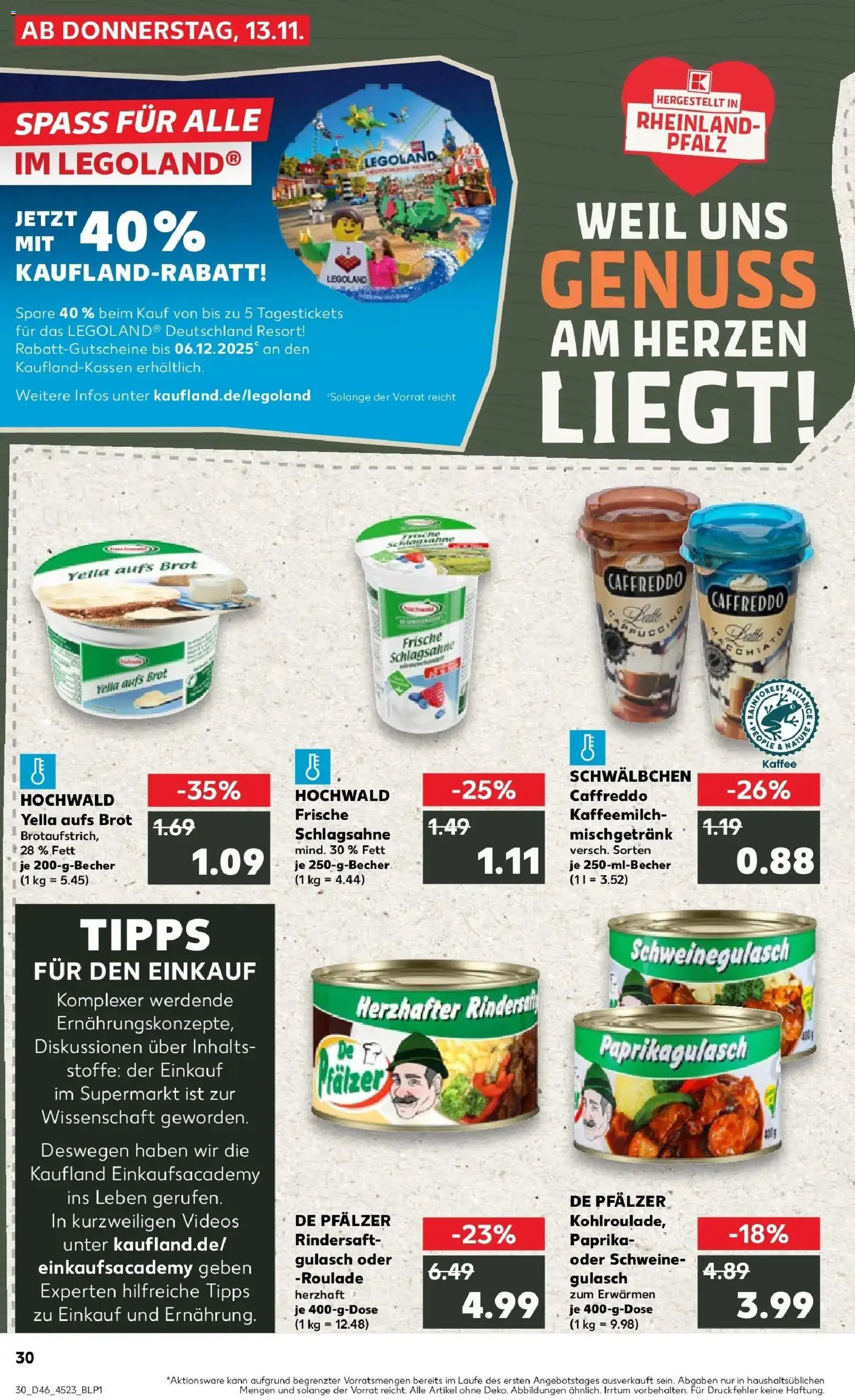 Kaufland prospekt Landau In Der Pfalz	 – gültig ab 17.11.2025 | Seite: 30 | Produkte: Kaffee, Paprika, Gulasch, Brot