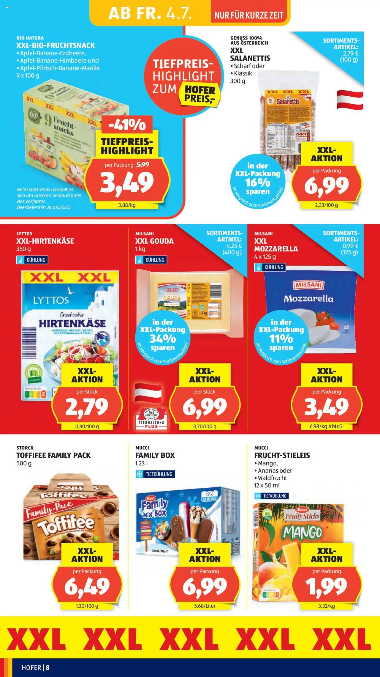Hofer Flugblatt gültig ab 04.07.2025 | Seite: 10 | Produkte: Mango, Box, Ananas