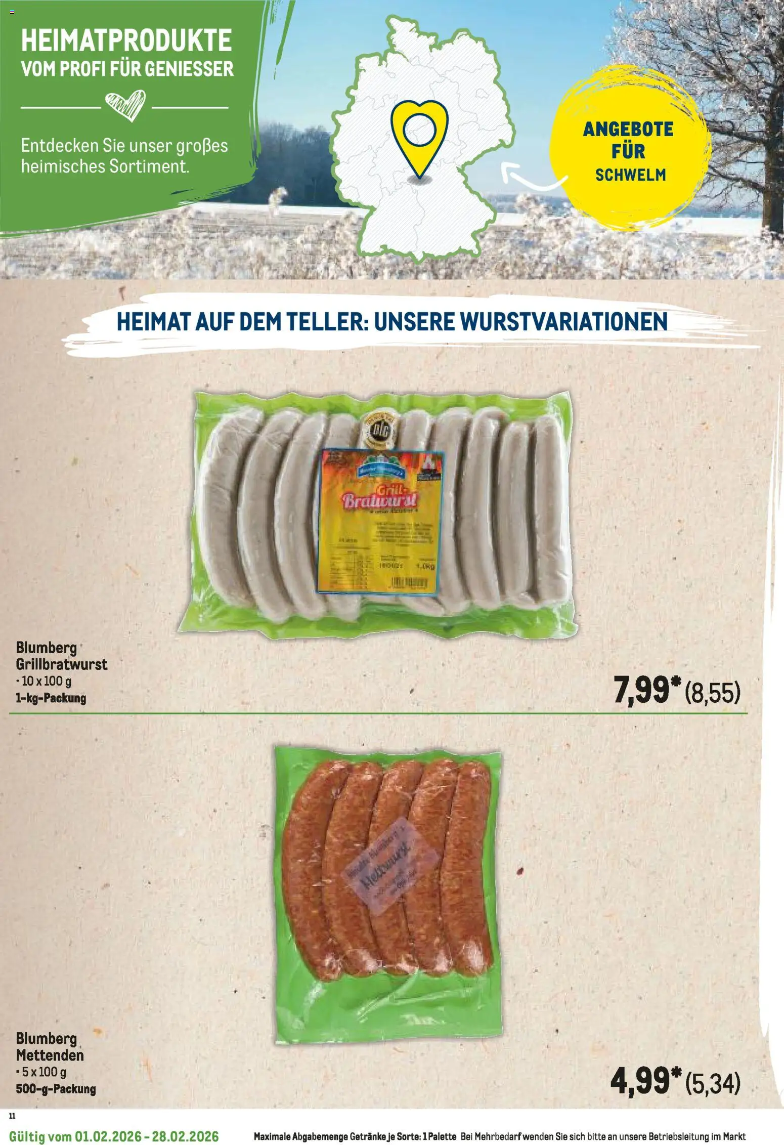 Metro Regionaler Flyer – gültig ab 01.02.2026 | Seite: 22 | Produkte: Bratwurst