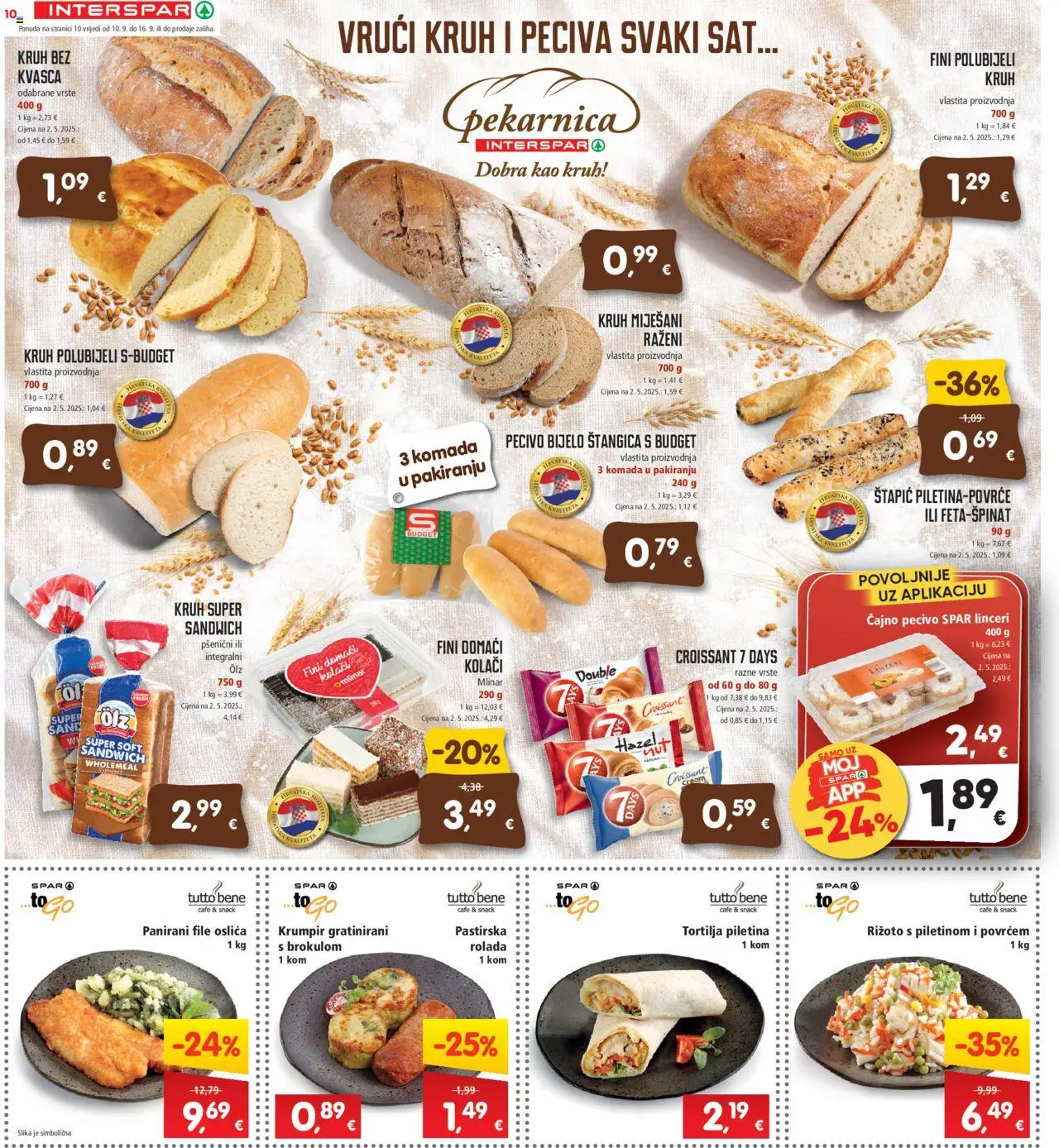 Interspar katalog | vrijedi od 10.09.2025 | Stranica: 10 | Proizvodi: Rižoto, Kruh, Piletina, Krumpir