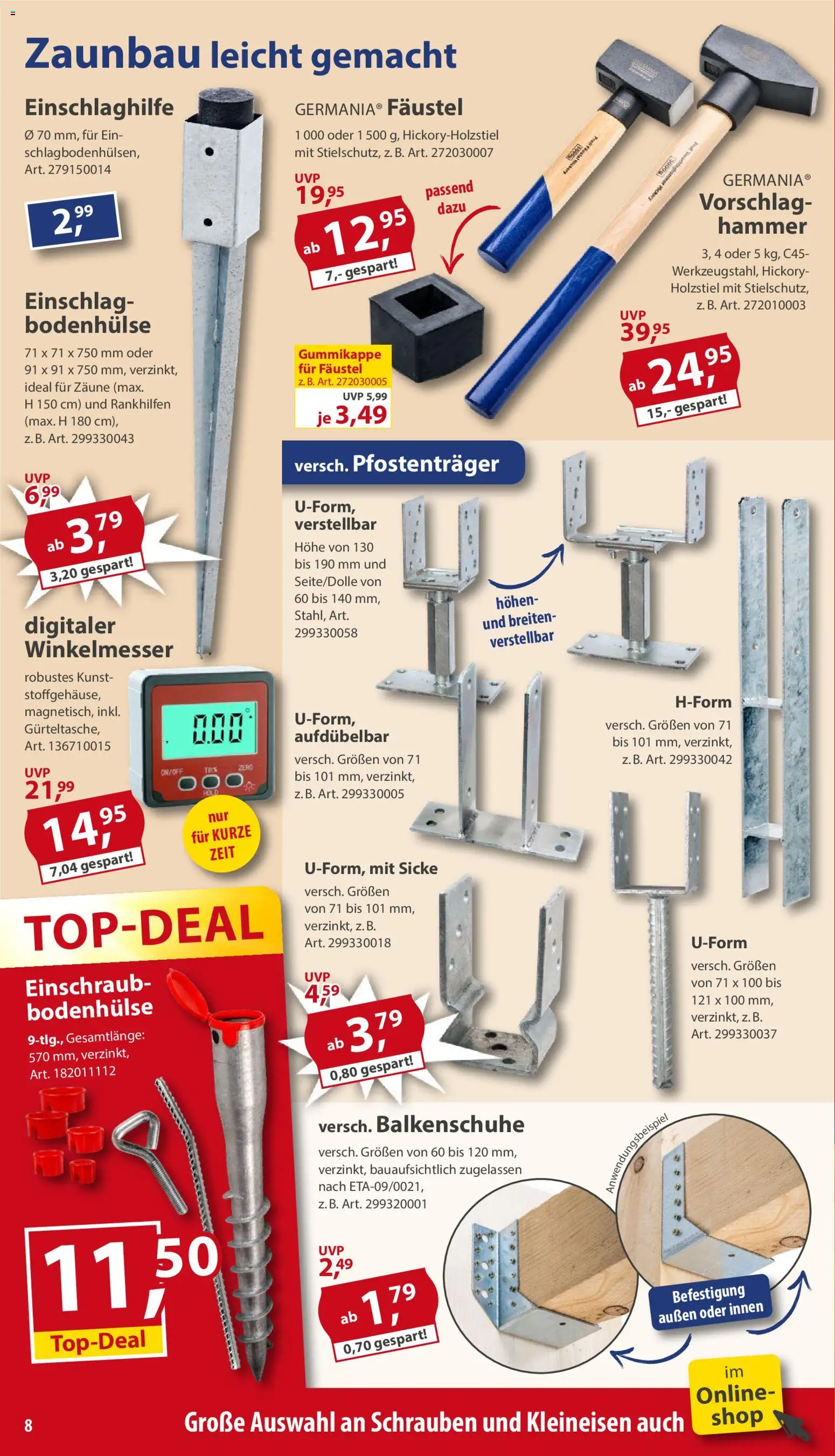 Sonderpreis Baumarkt Prospekt 	 – gültig ab 14.02.2026 | Seite: 8