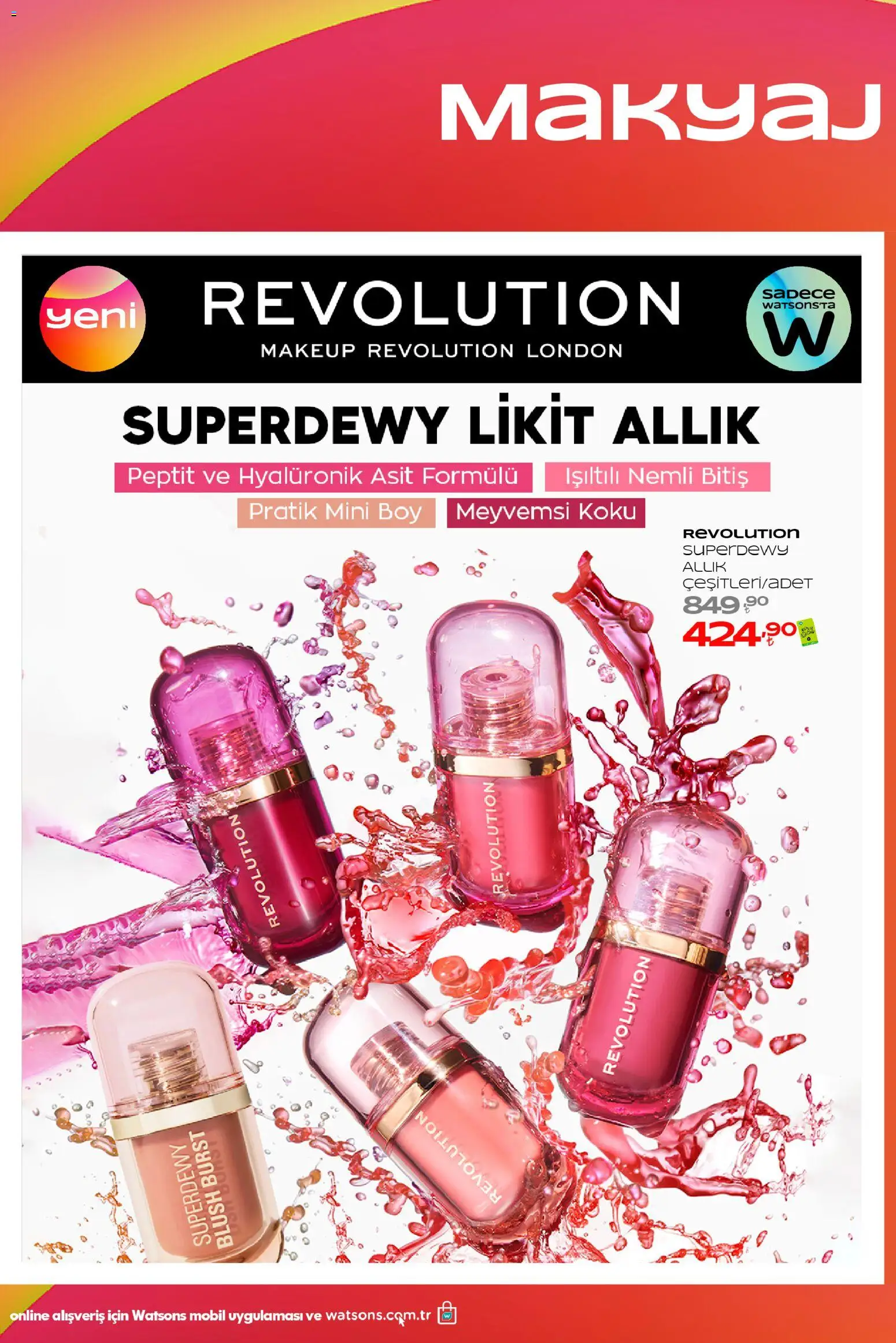 Watsons aktüel ürünler kataloğu yayımlandı! Bu hafta 02 - 28 Ocak 2026 günü Watsons indirimli ürünleri