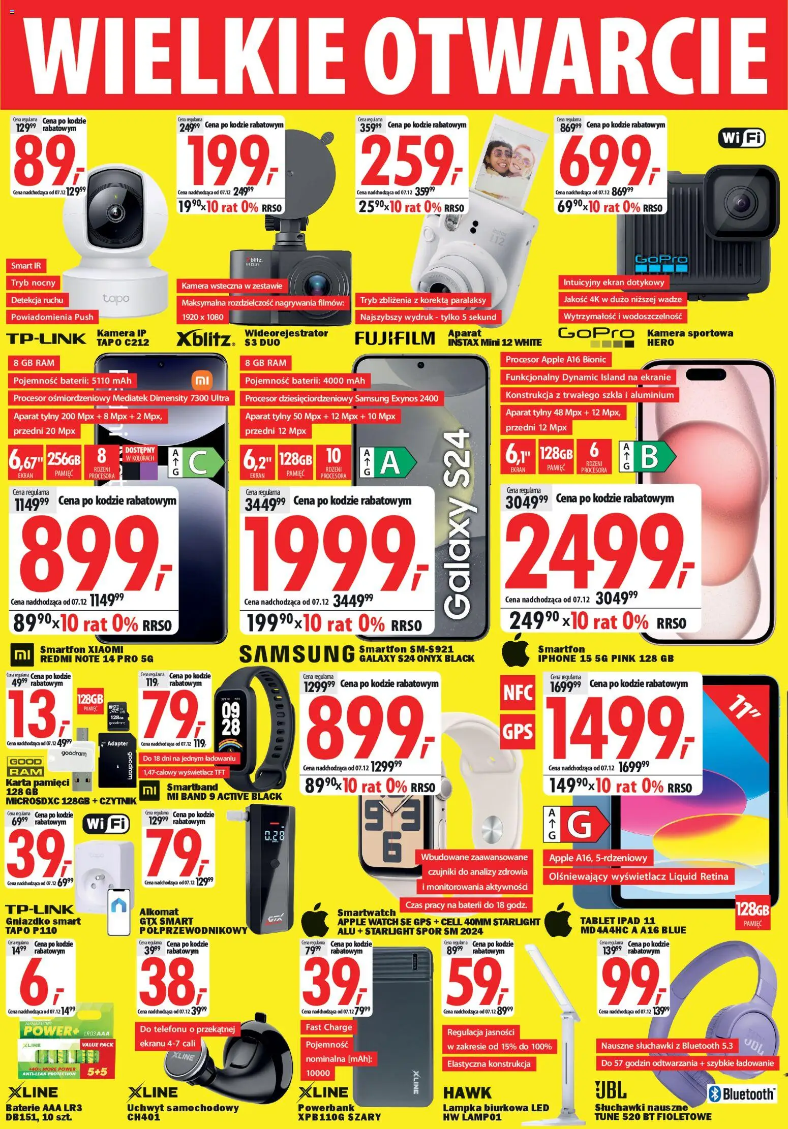 Mediaexpert Gazetka - Wielkie otwarcie Łódź  od 27.11.2025 | Strona: 4 | Produkty: Karta, Baterie, Smartwatch, Smartband