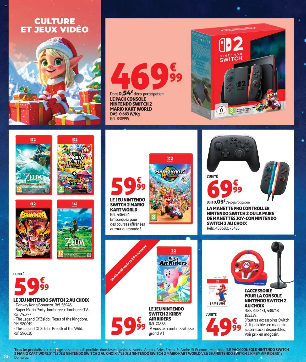 {H1} | Page: 86 | Produits: Vidéo, console Nintendo Switch, Jeux, Thé