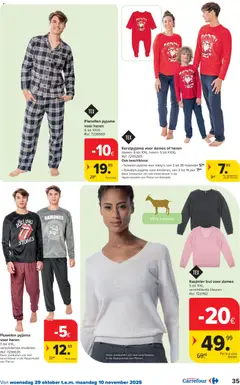 Carrefour - Hypermarkten Promoties  - Voorbeeld van een folder van Carrefour, geldig van 29.10.2025 | Pagina: 35 | Producten: Trui, Pyjama