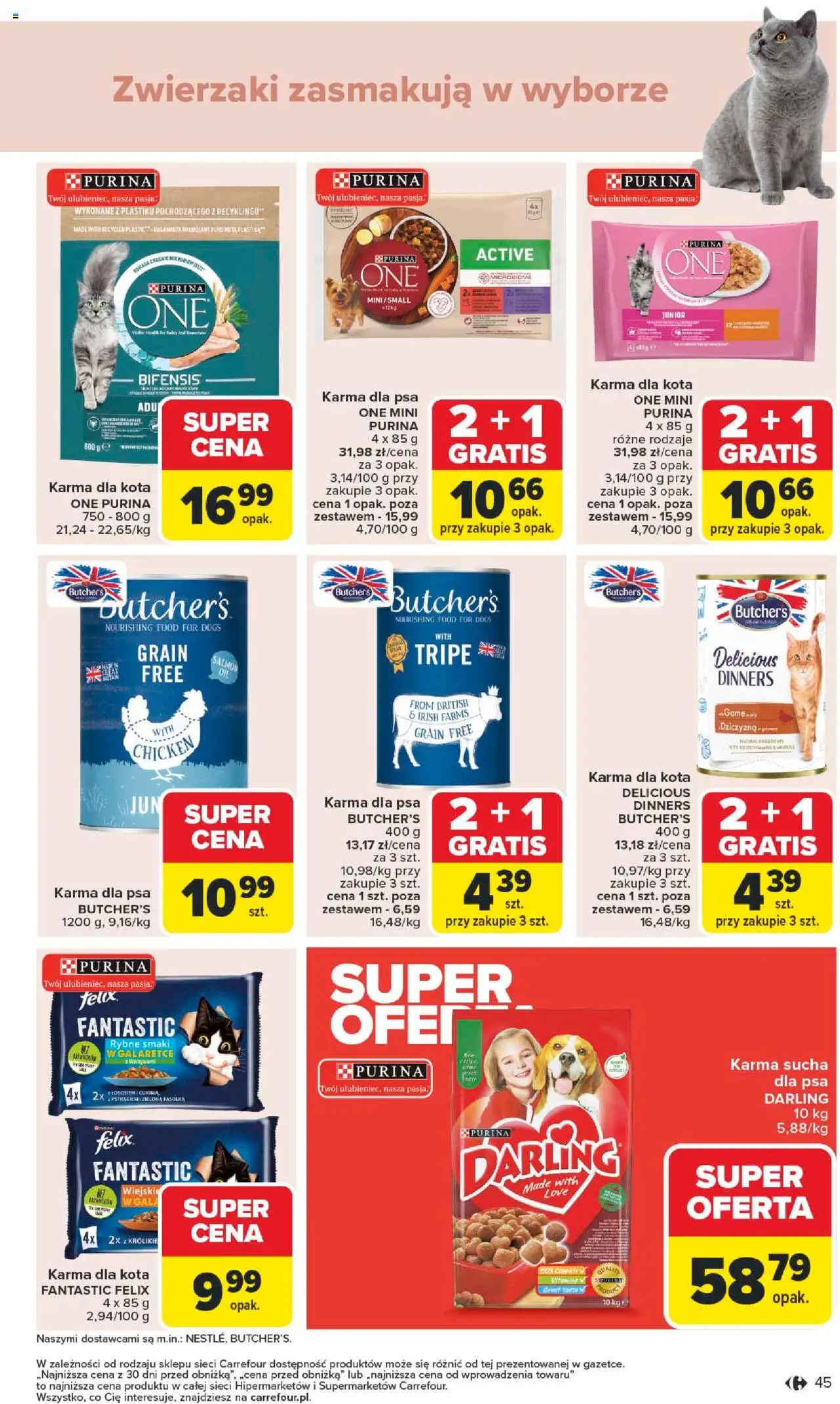 Carrefour Gazetka od 22.09.2025 | Strona: 47 | Produkty: Cukinia, Karma dla kota, Karma dla psa