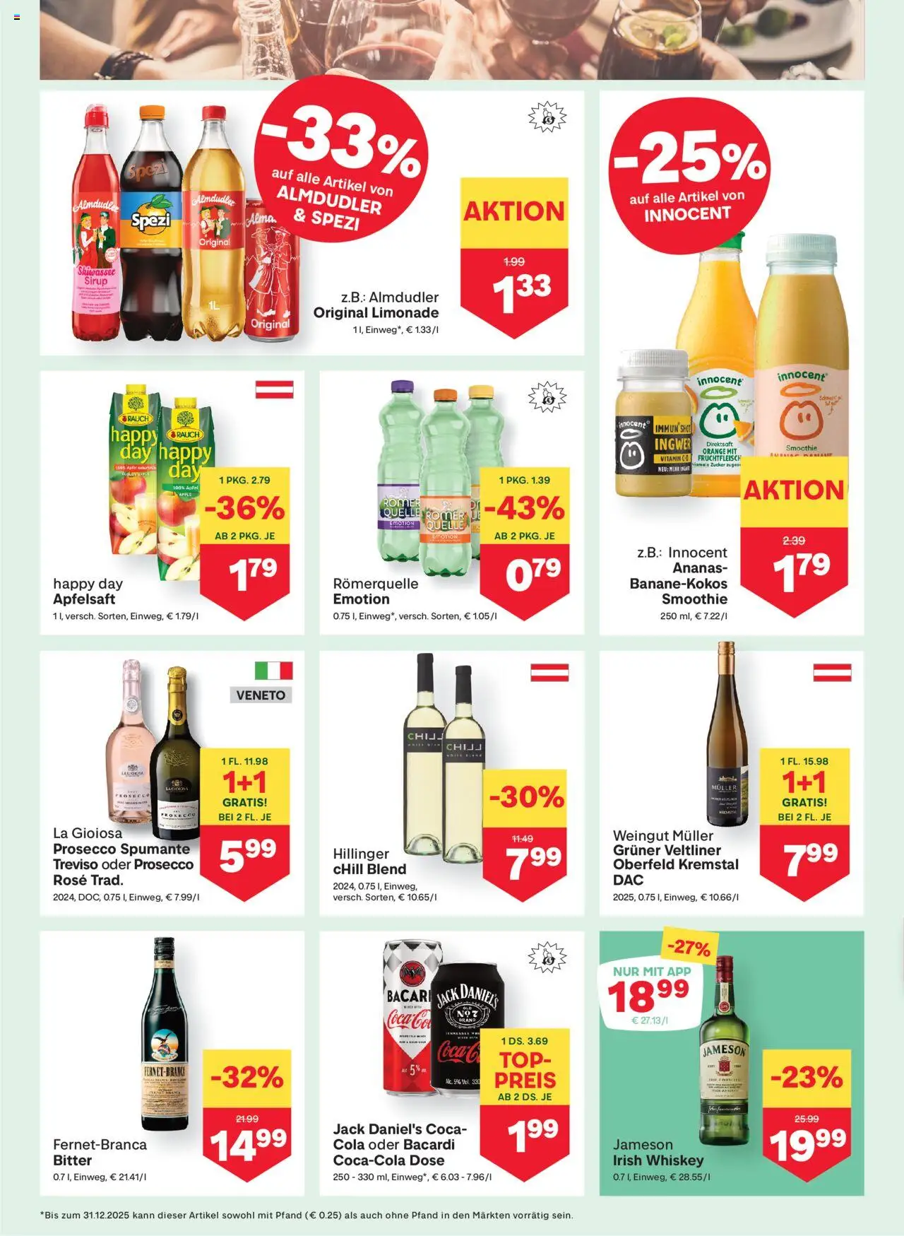 MPREIS Vorarlberg gültig ab 02.10.2025 | Seite: 14 | Produkte: Whiskey, Planche de surf, Äpfel, Ananas