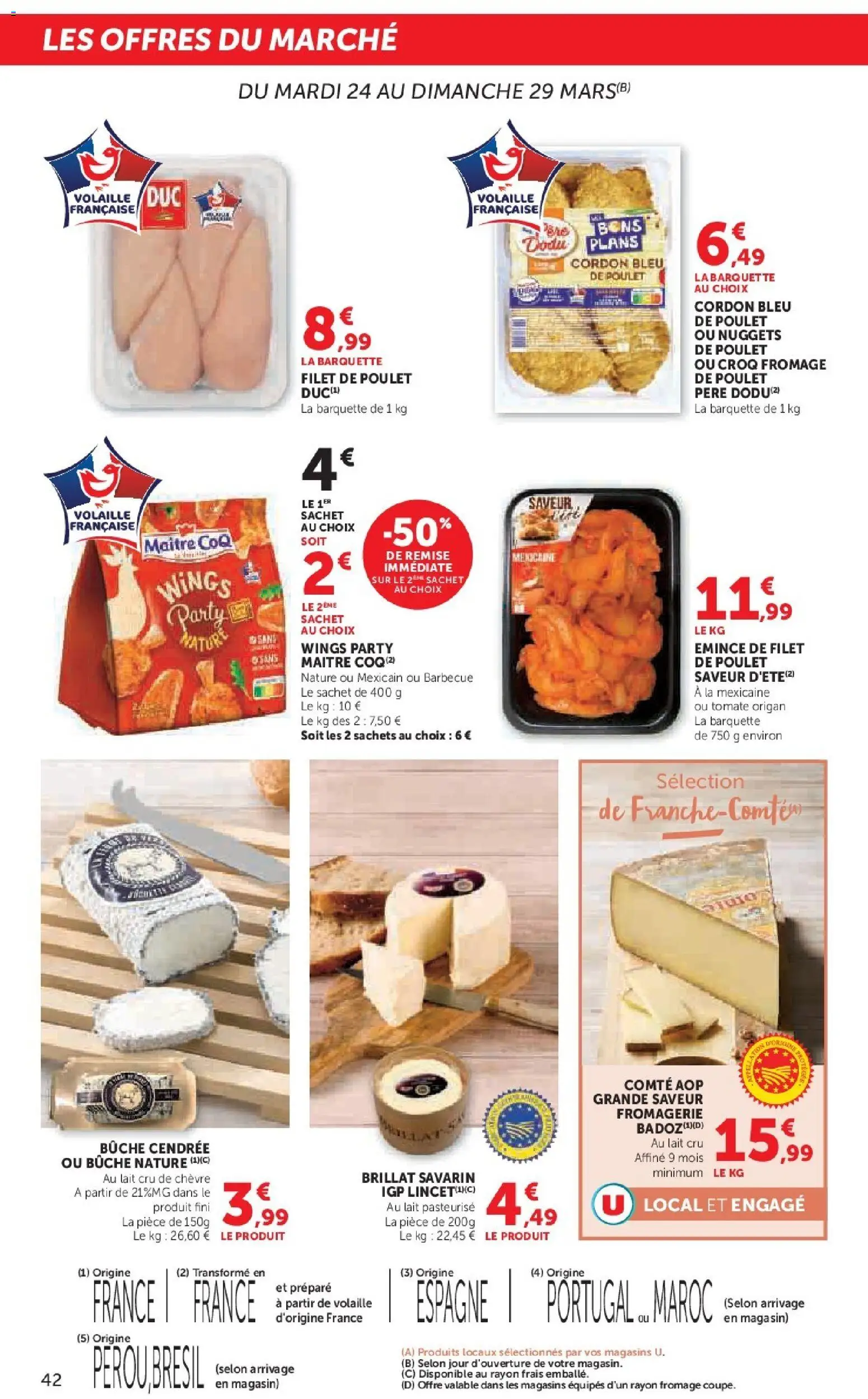 {H1} | Page: 42 | Produits: Barbecue, Volaille, Lait, Cordon bleu