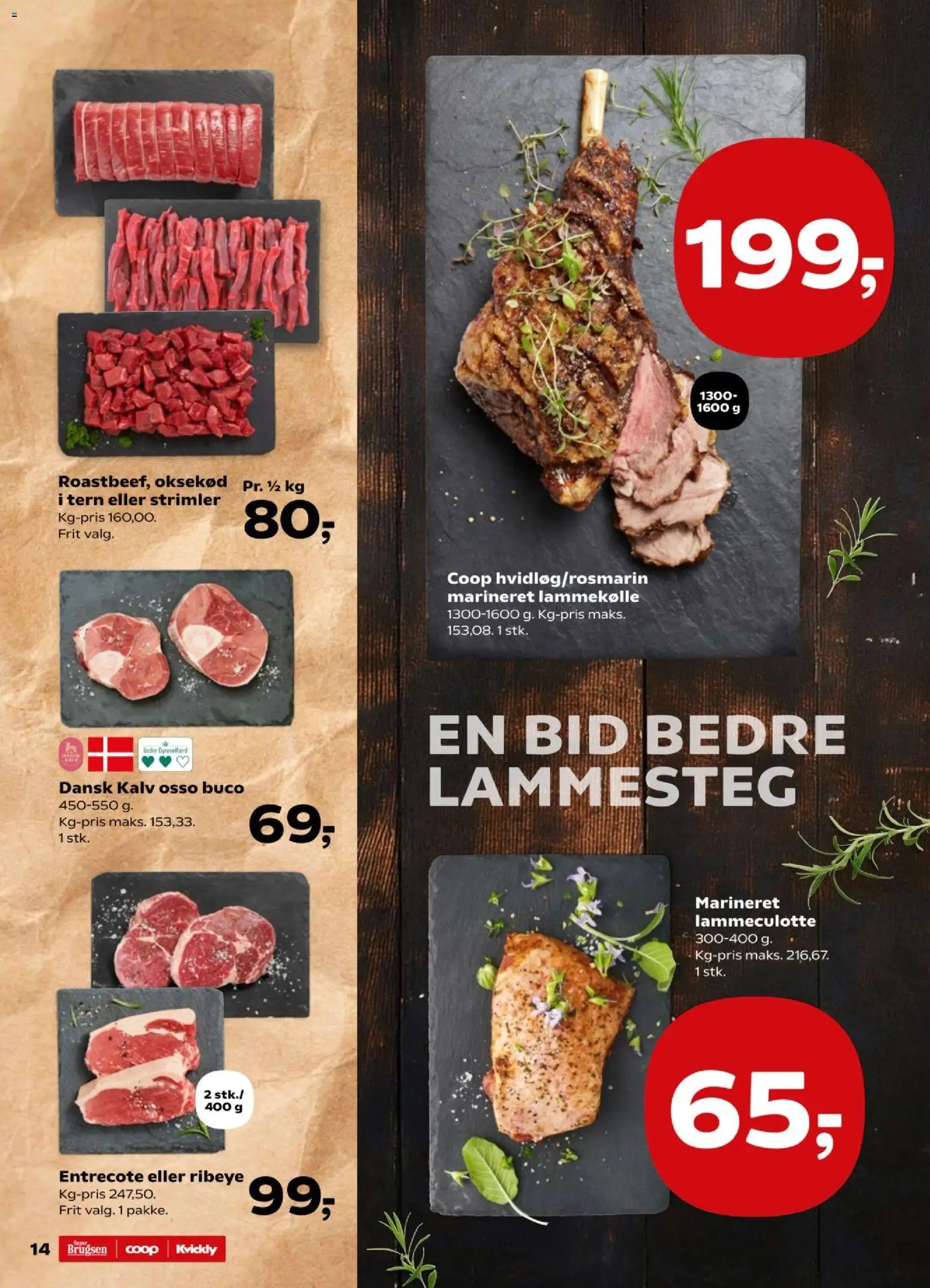 Super Brugsen tilbudsavis – gyldig fra 20.02.2026 | Side: 16 | Produkter: Oksekød, Lammekølle, Entrecote