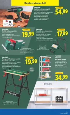 Lidl catálogo MAD │ válido desde el 04.08.2025 | Página: 61 | Productos: Cable, Mesa, Batería