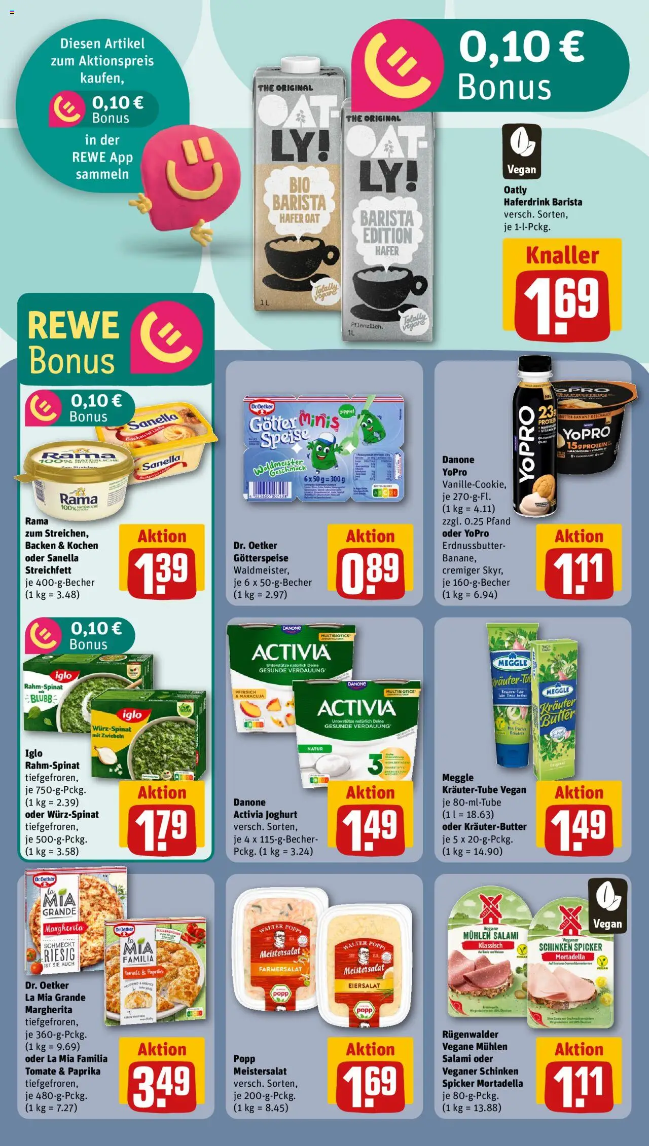 Rewe Prospekt 	 - gültig ab dem 18.08.2025 | Seite: 10 | Produkte: Activia, Danone activia, Paprika, Sanella