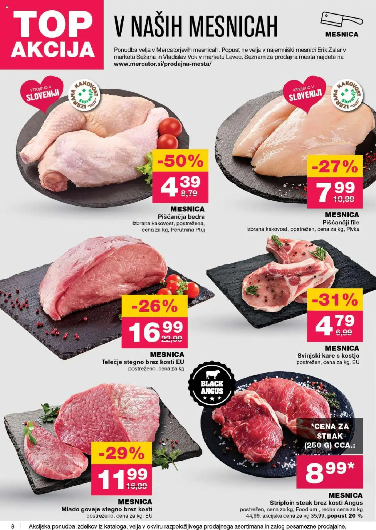 Novi Mercator katalog ponudbe – veljaven od 18.09.2025 | Stran: 8 | Izdelki: Lovor, Piščančja bedra
