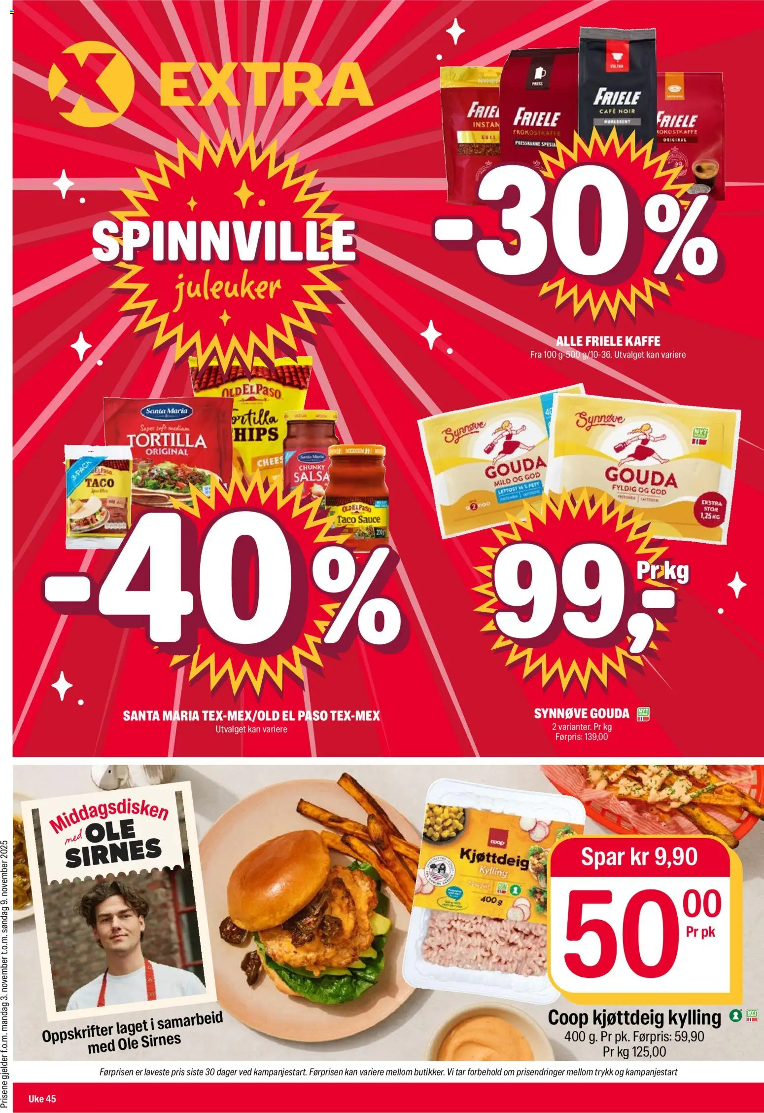 {H1} | Side: 2 | Produkter: Kylling, Сливы, Kjøttdeig, Taco