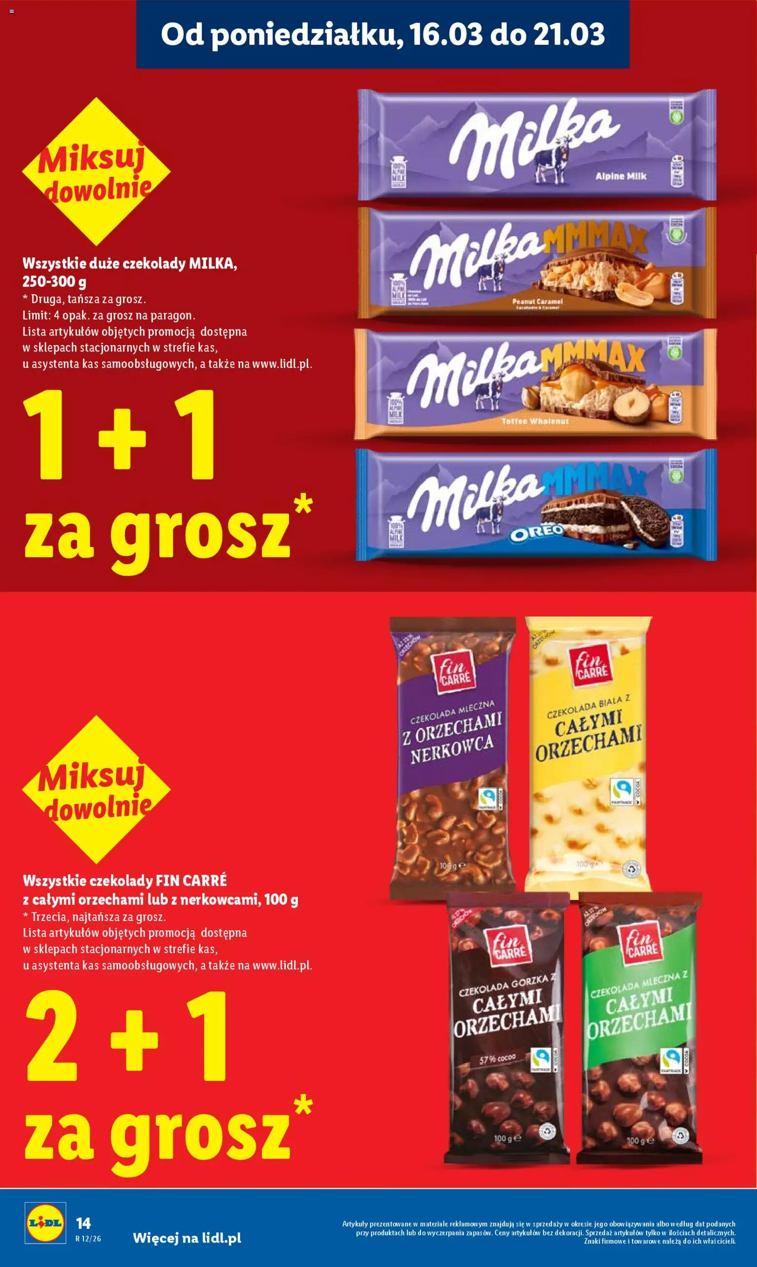 Lidl Polsko leták od 16.03.2026 | Strana: 14 | Produkty: Milka, Oreo