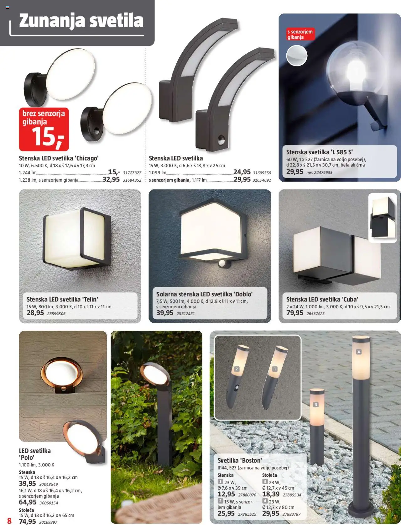 Bauhaus katalog │ velja od 31.07.2025 | Stran: 8 | Izdelki: Led svetilka, Svetilka, Stenska svetilka