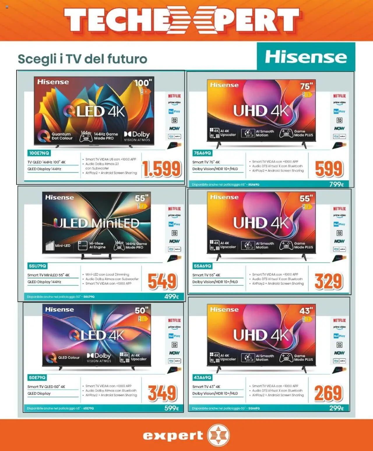 Volantino Expert del 11.09.2025 | Pagina: 17 | Prodotti: smart TV, TV, Video, Audio