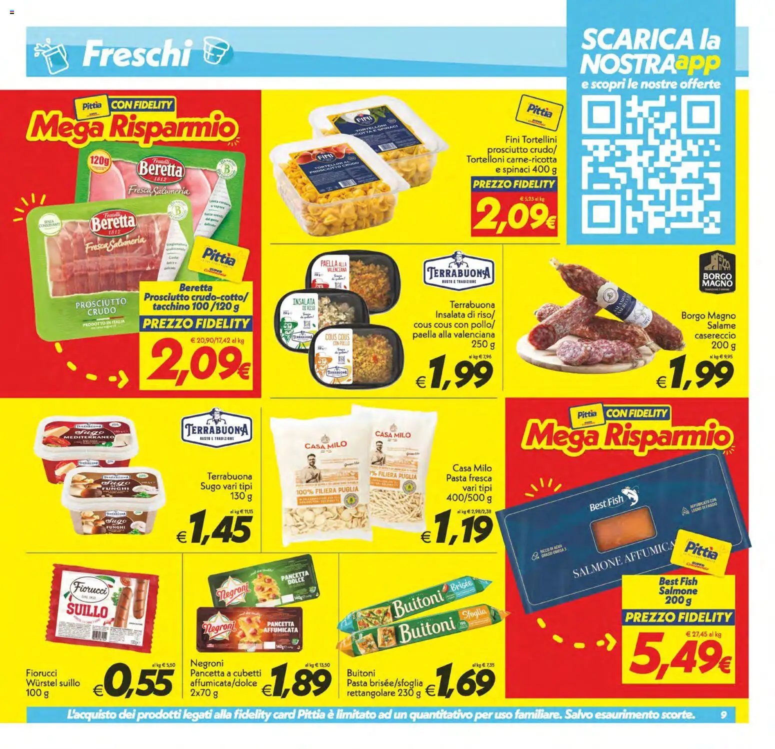 Volantino SuperConveniente del 28.04.2026 | Pagina: 9 | Prodotti: Pancetta, Wurstel, Funghi, Sugo
