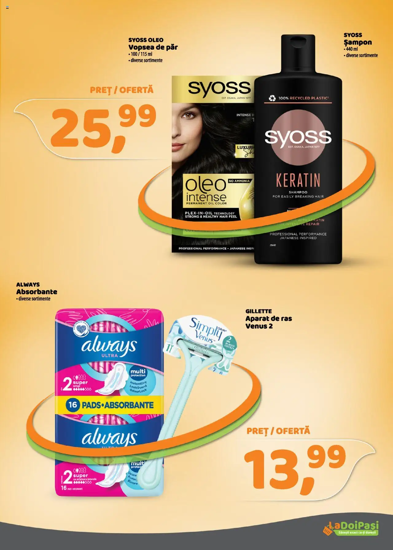 Catalog LaDoiPași – valabil de la 01.08.2025 | Pagină: 19 | Produse: Vopsea, Șampon, Absorbante, Vopsea de păr