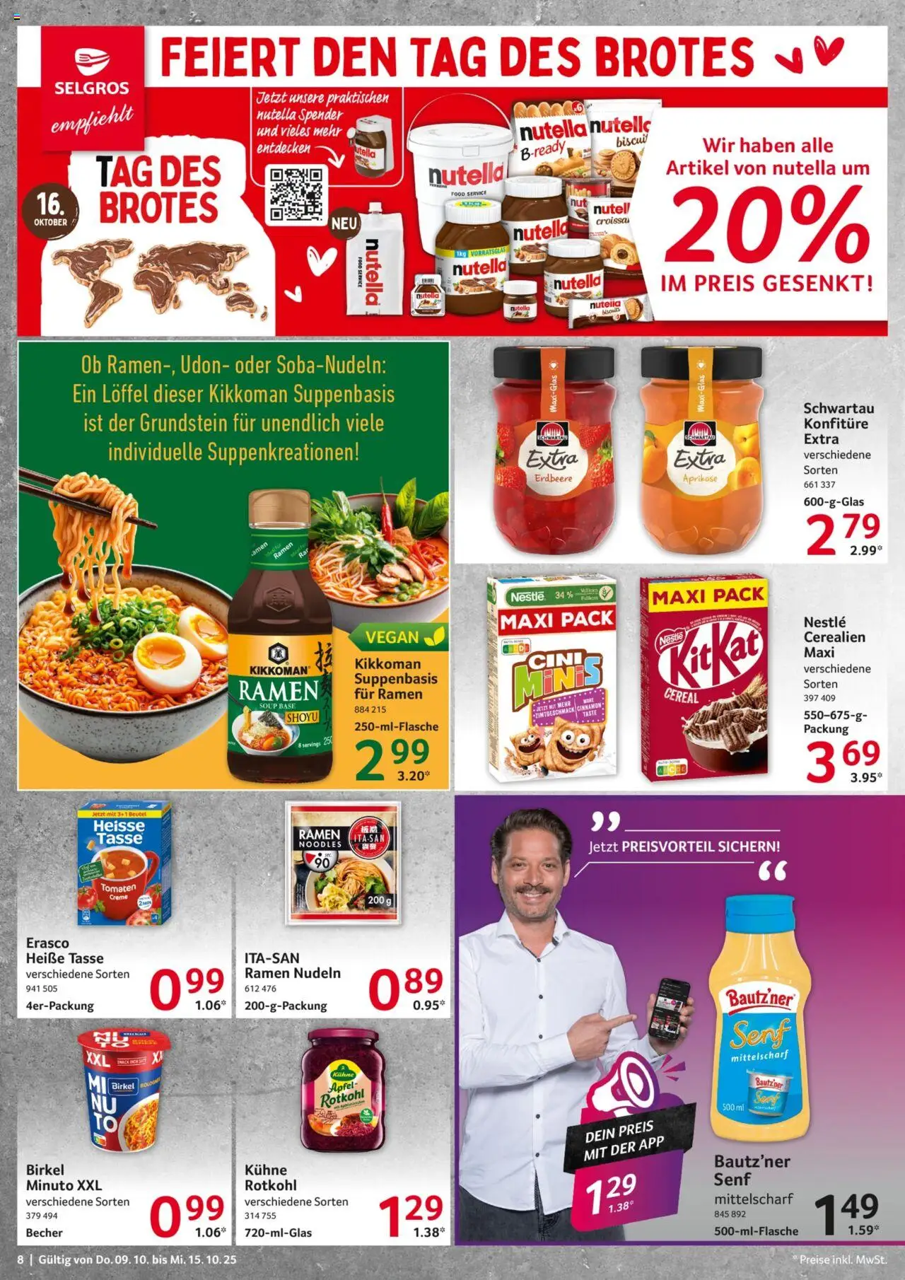 Selgros Prospekt 	 – gültig ab 09.10.2025 | Seite: 8 | Produkte: Rotkohl, Äpfel, Creme, Nutella