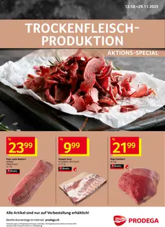 Prodega Aktionen Trockenfleisch-Produktion ab 13.10.2025 gültig