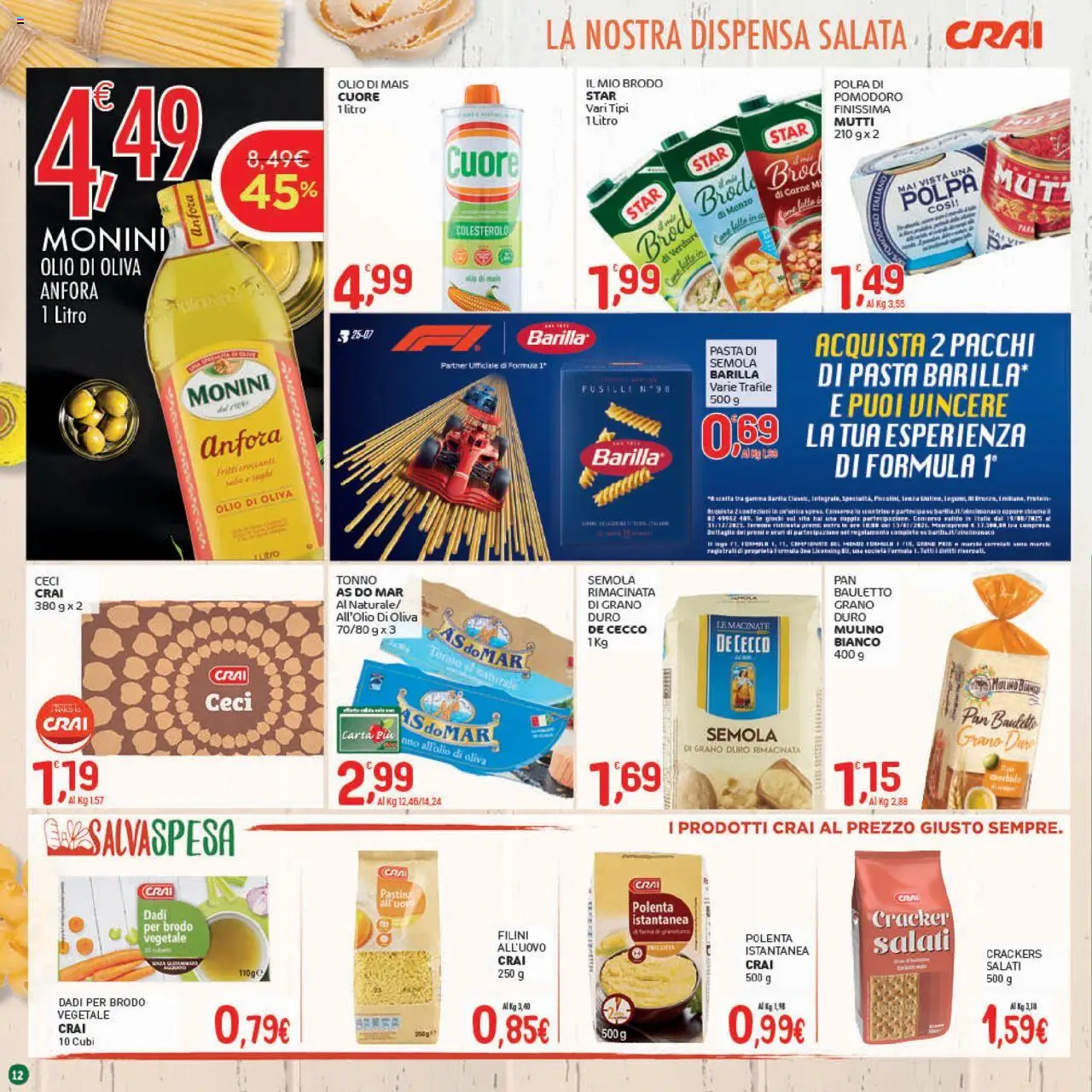 Volantino CRAI del 02.10.2025 | Pagina: 12 | Prodotti: Verdure, Pasta, Fusilli, Olio di Oliva