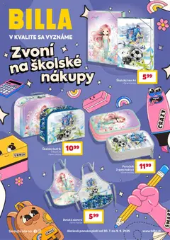 Billa zvoní na školské nákupy - náhľad platný od 30.07.2025