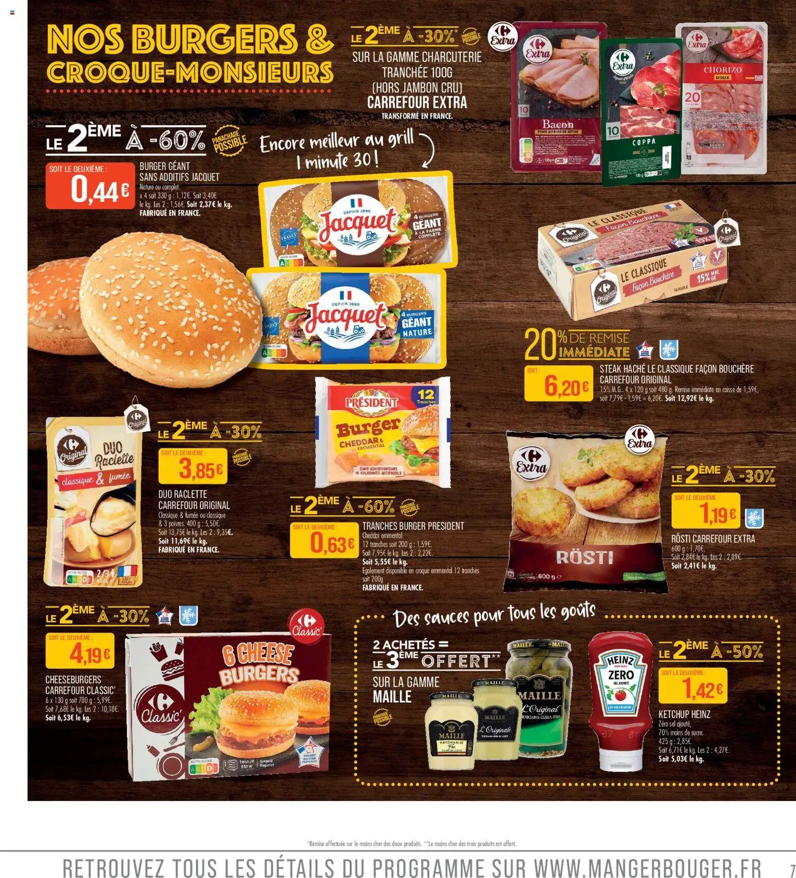 {H1} | Page: 7 | Produits: Emmental, Sel, Mayonnaise, Ketchup