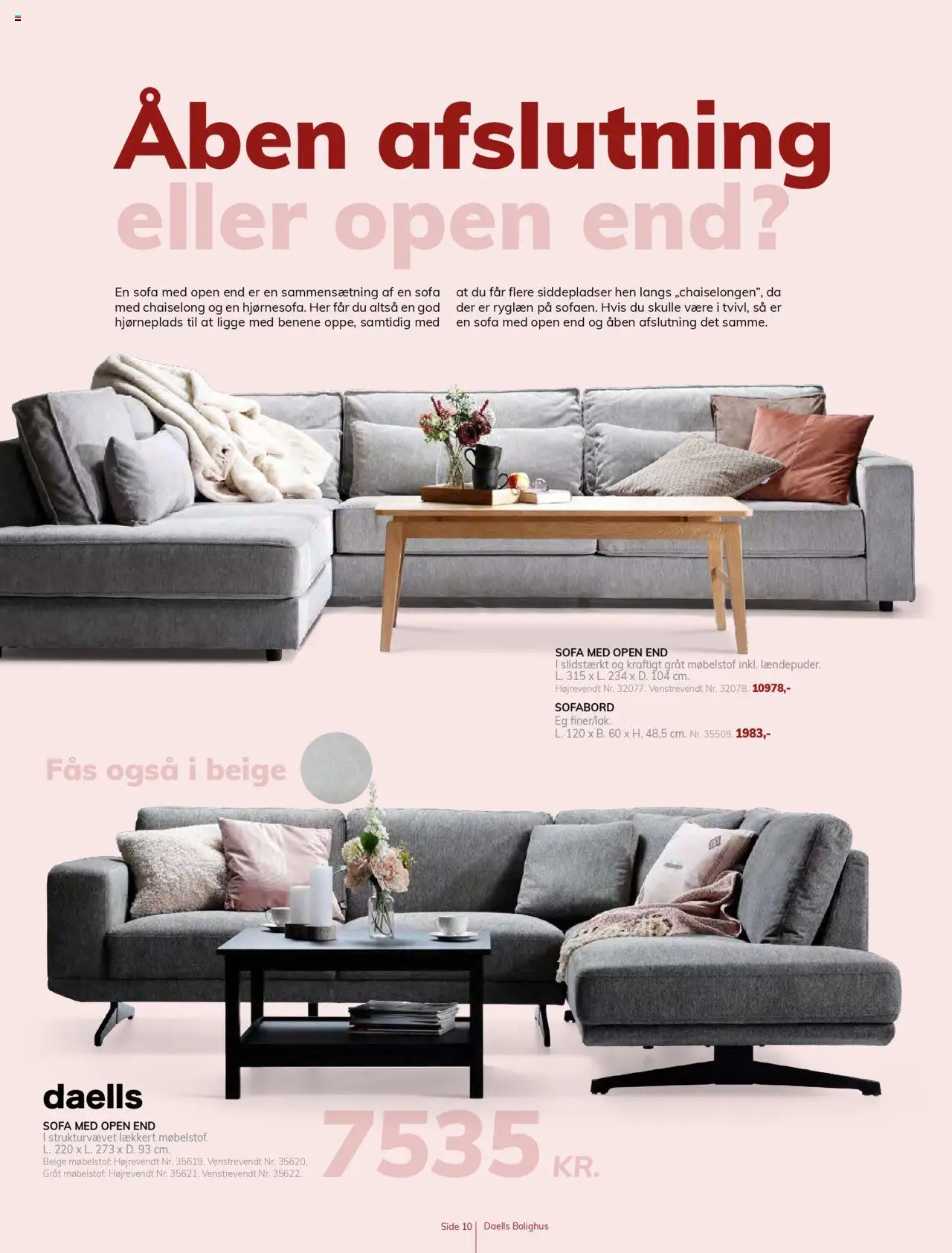 Daells Bolighus tilbudsavis – gyldig fra 14.08.2025 | Side: 10 | Produkter: En Sofa, Sofabord, Sofa