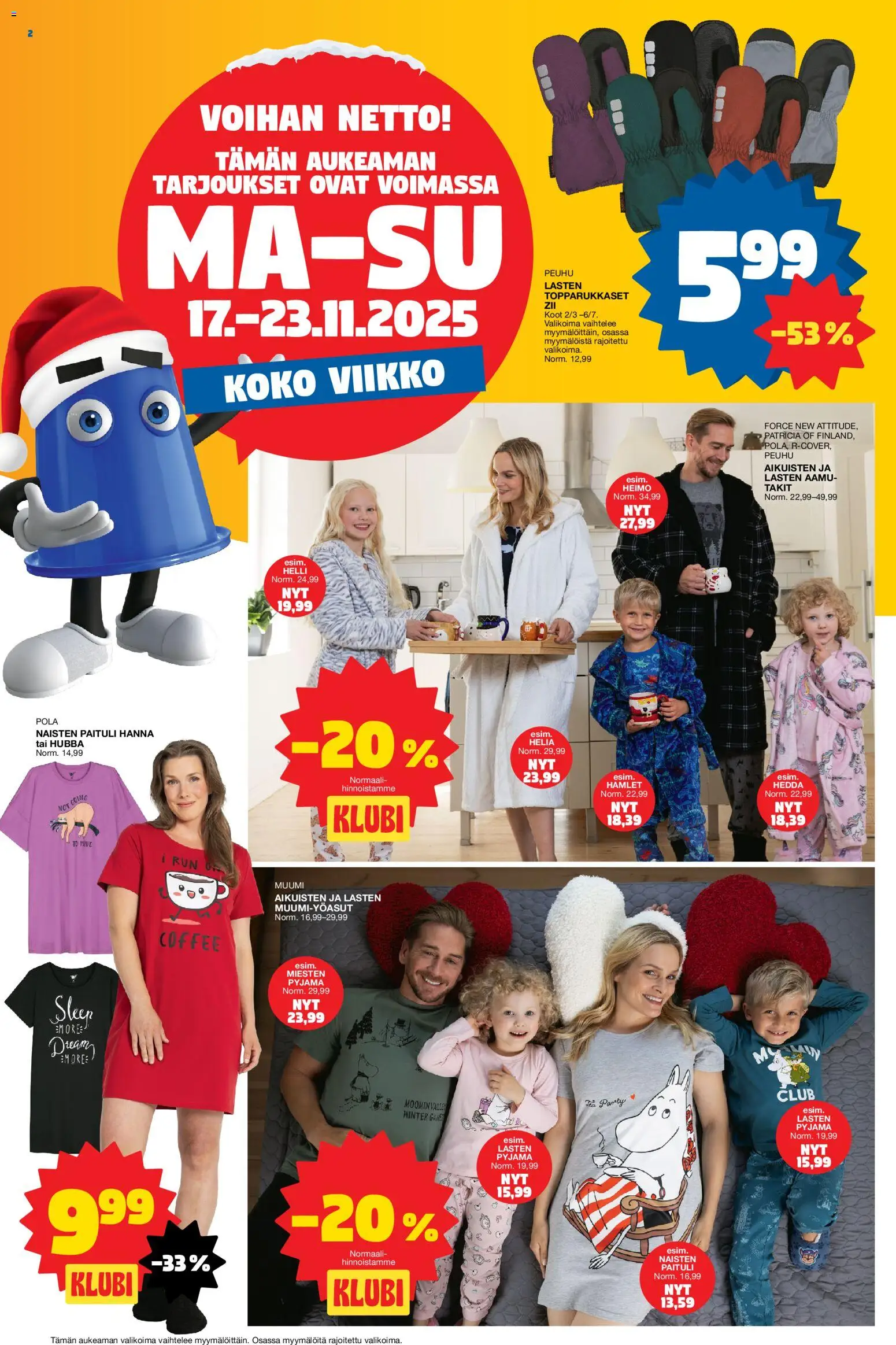 Tokmanni - Black Friday – voimassa 17.11.2025 alkaen | Sivu: 2 | Tuotteet: Pyjama