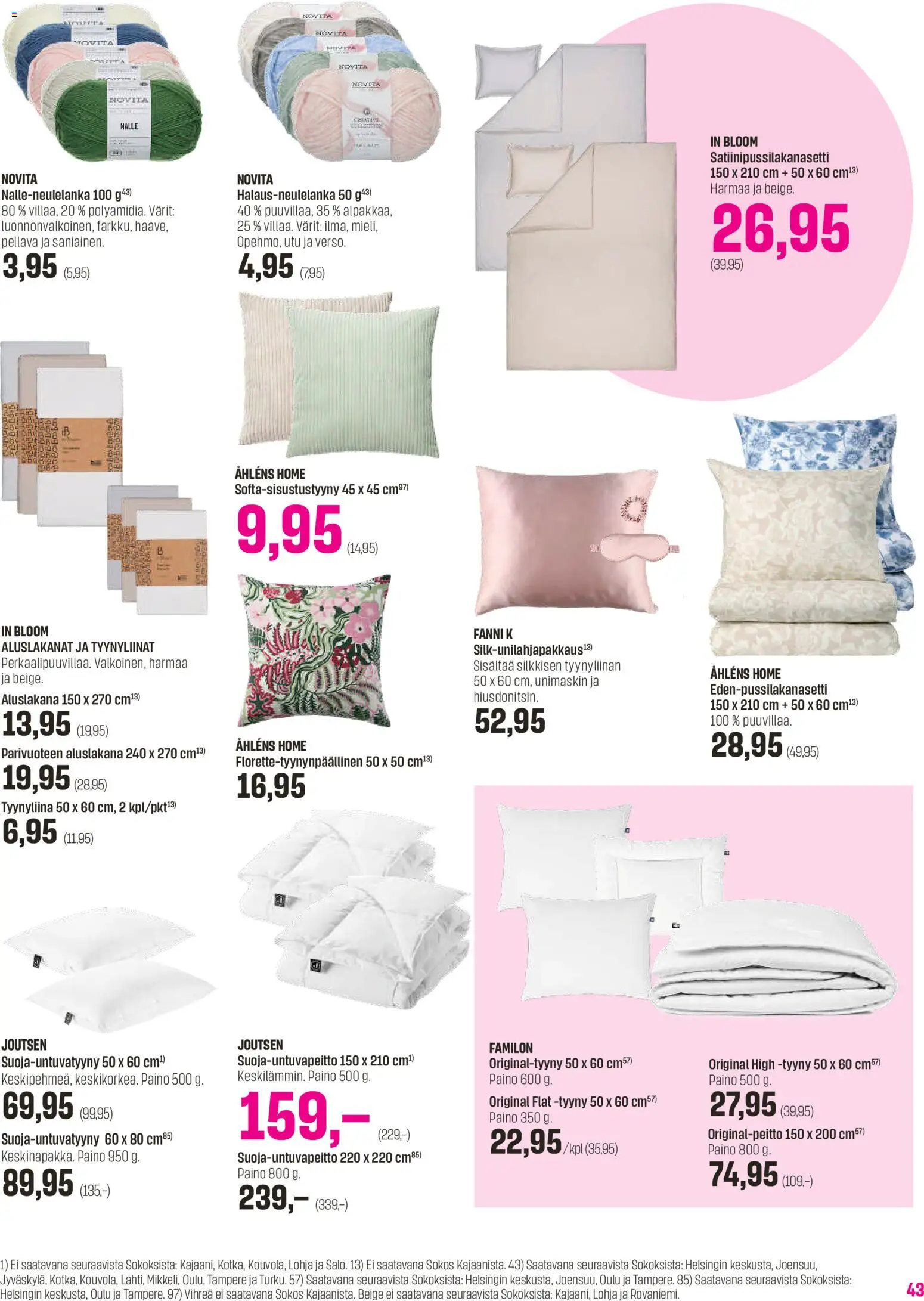 Sokos tarjoukset - Emotion 3plus1 – voimassa 25.03.2026 alkaen | Sivu: 43 | Tuotteet: Aluslakana, Tyyny, Tyynyliina