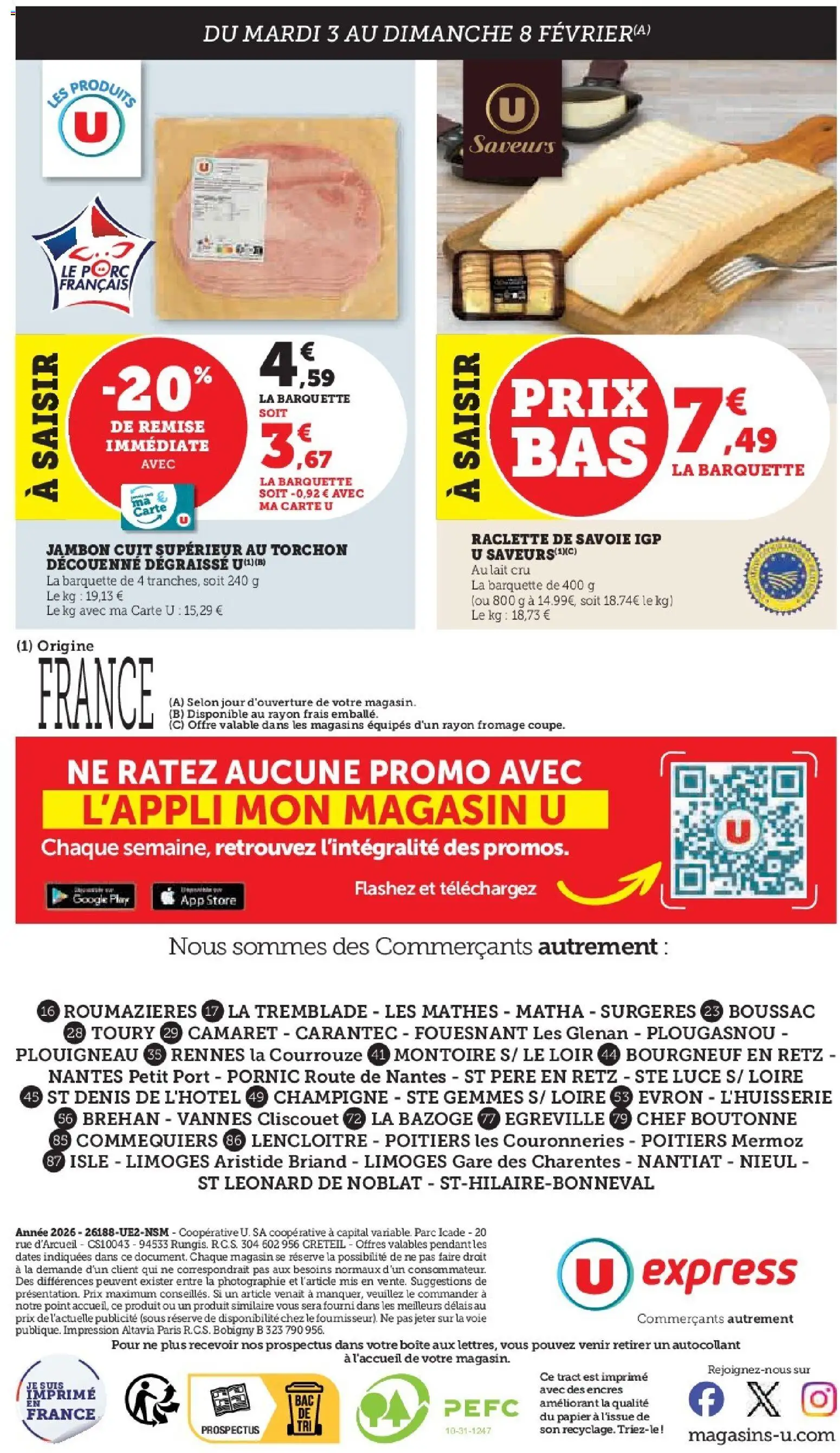 {H1} | Page: 16 | Produits: Store, Lait, Fromage, Jambon