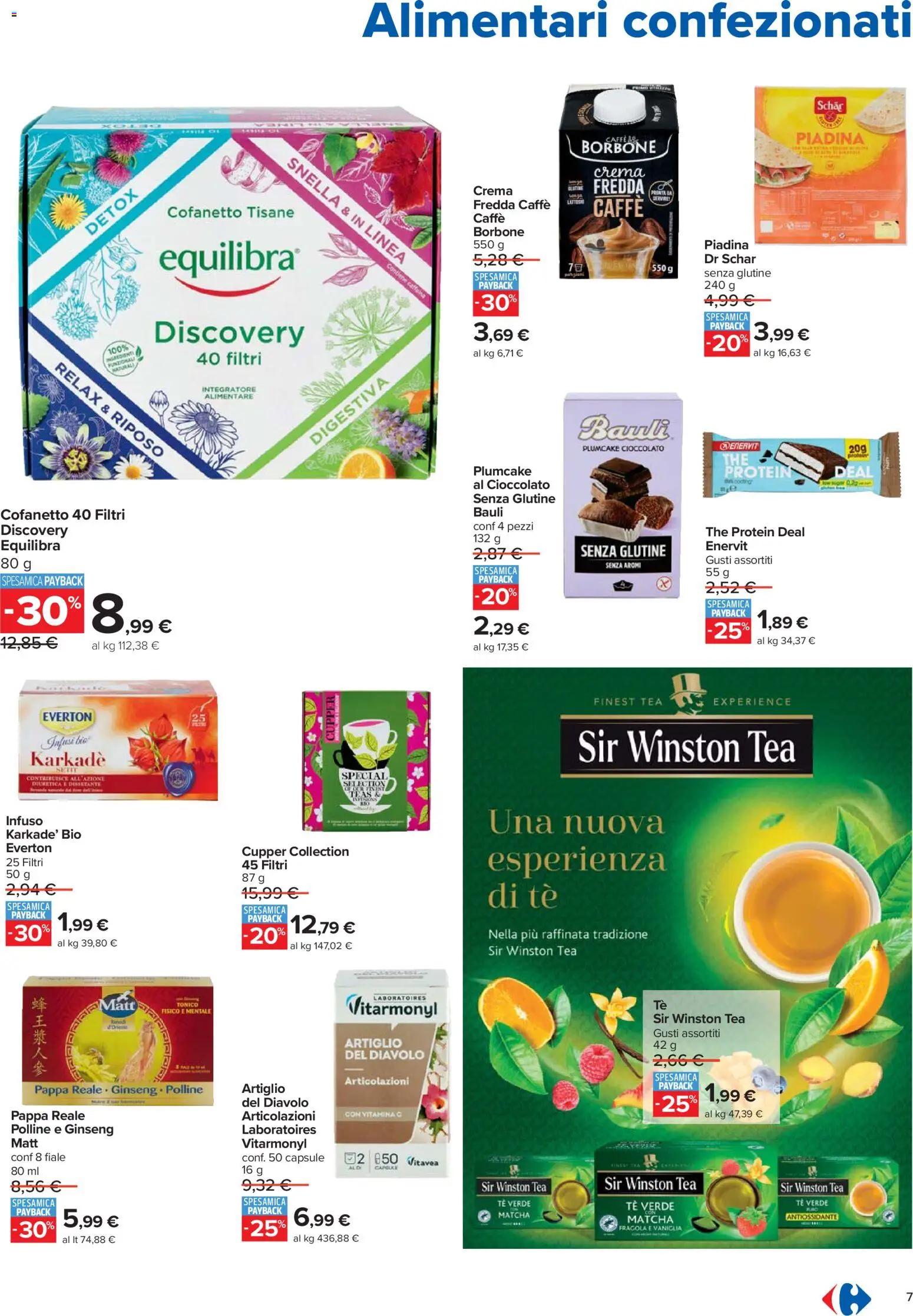 Volantino Carrefour del 27.11.2025 | Pagina: 7 | Prodotti: Crema, Cioccolato, Piadina, Integratore alimentare