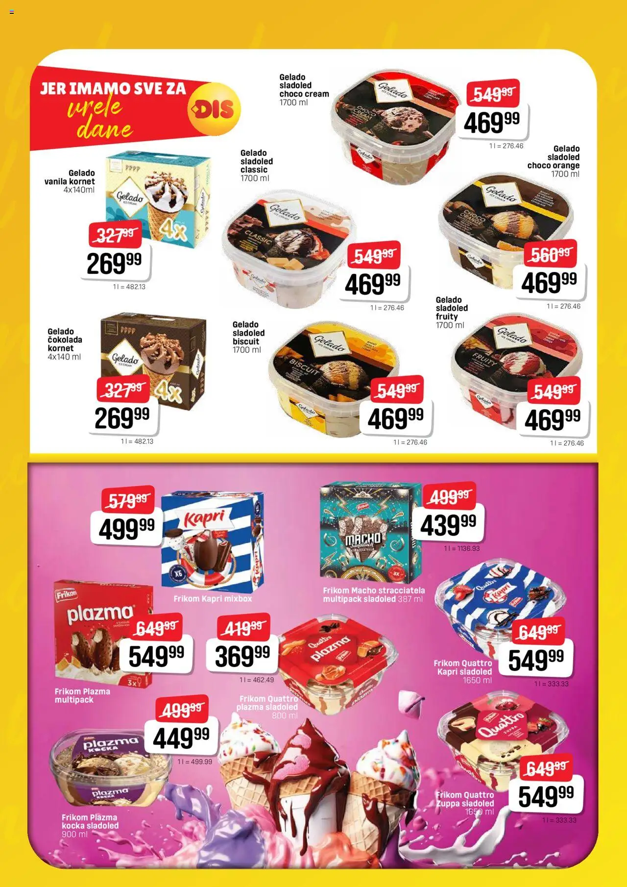 Super DIS katalog - važi od 15.08.2025 | Strana: 12 | Proizvode: Sladoled, Plazma, Čokolada
