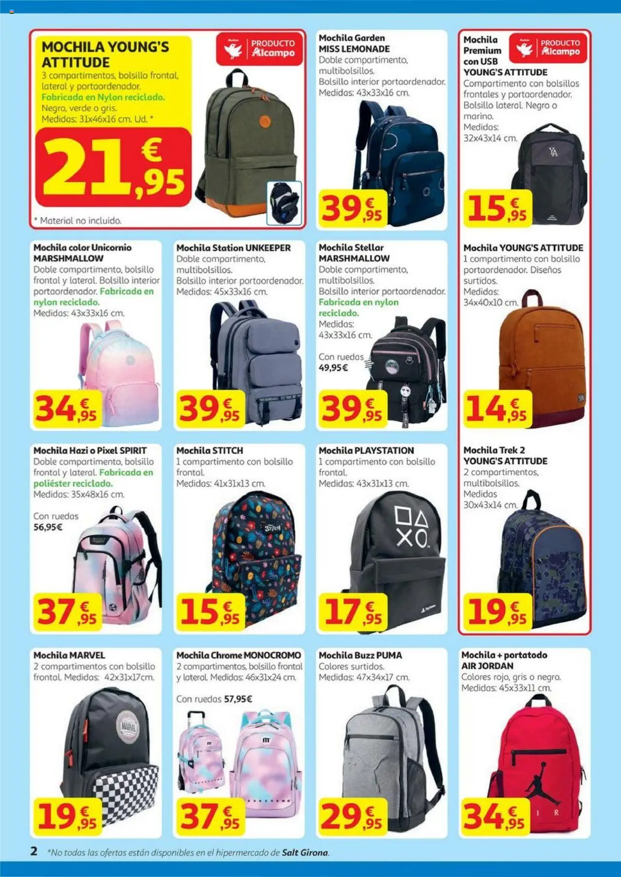 Alcampo - HP Nacional  │ válido desde el 14.08.2025 | Página: 2 | Productos: Mochila, Playstation, USB