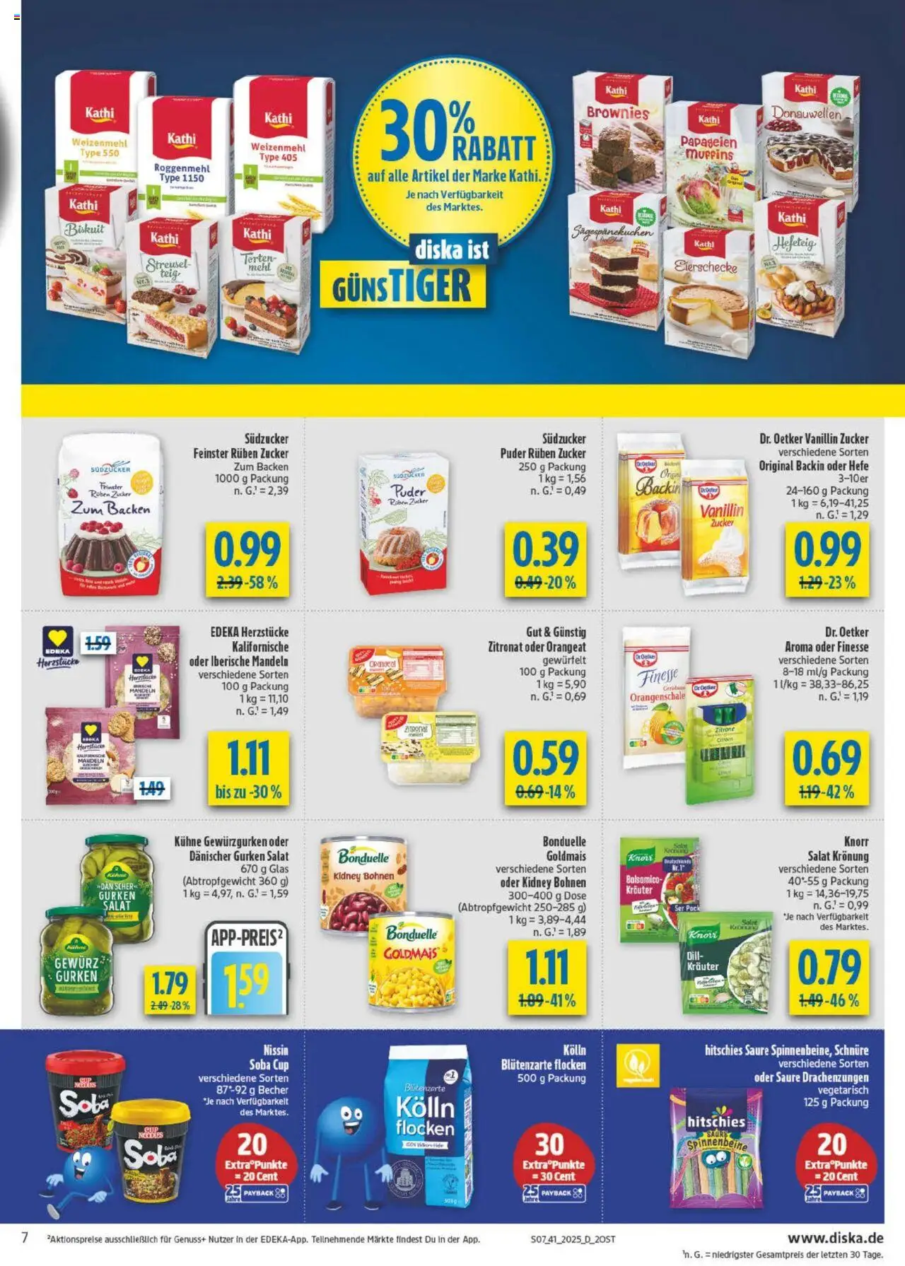Diska - diska Angebote Sachsen-Thüringen KW41 – gültig ab 06.10.2025 | Seite: 7 | Produkte: Weizenmehl, Mandeln, Zitrone, Dill