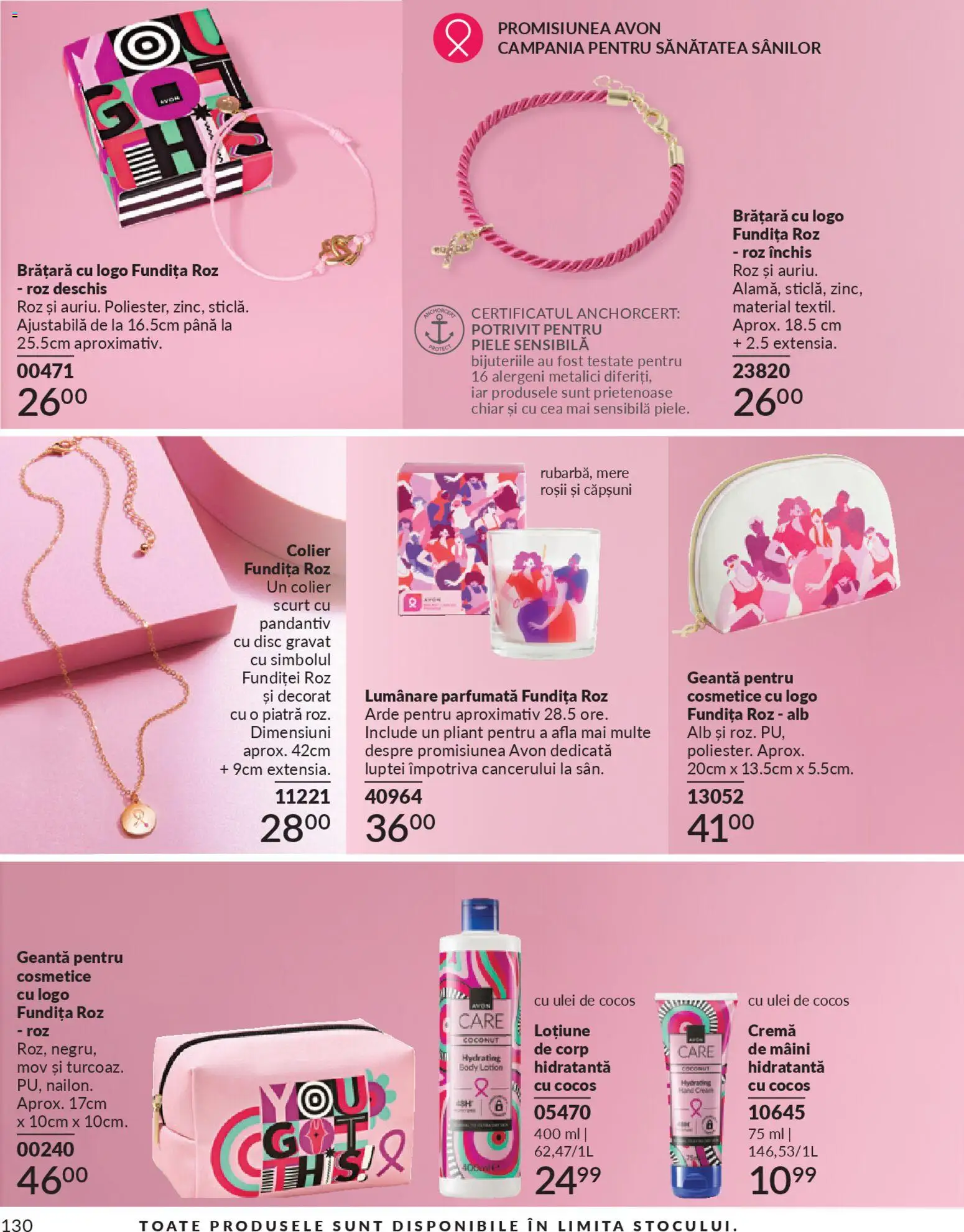 Noul catalog Avon – valabil de la 01.01.2026 | Pagină: 132 | Produse: Geantă, Brățară, Body, Cremă de mâini