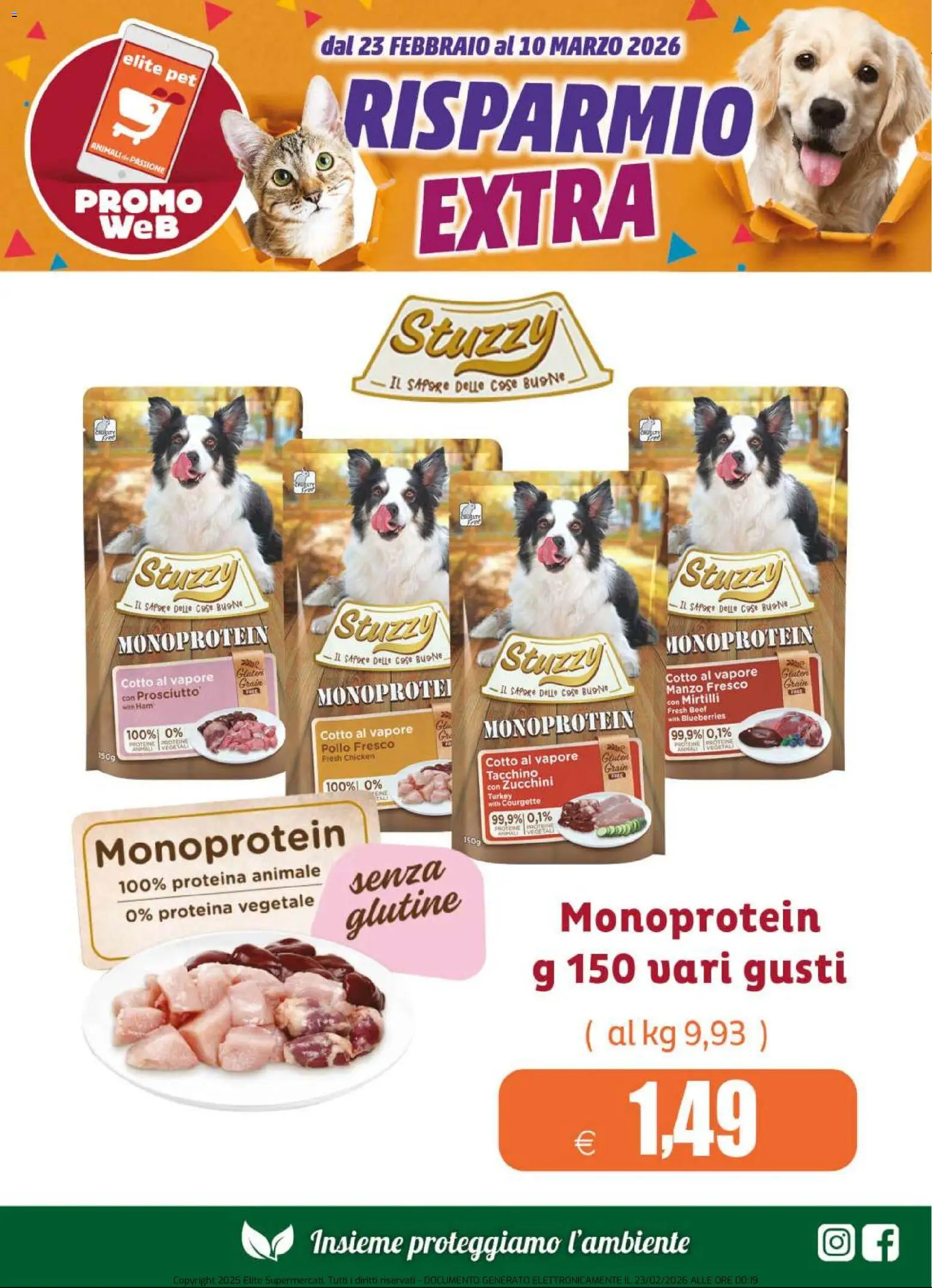Volantino Elite Supermercati del 23.02.2026 | Pagina: 3 | Prodotti: Pollo, Manzo, Prosciutto, Mirtilli