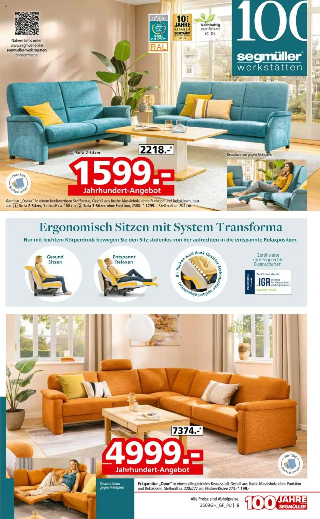 Segmüller Prospekt 	 – gültig ab 13.09.2025 | Seite: 11 | Produkte: Sofa