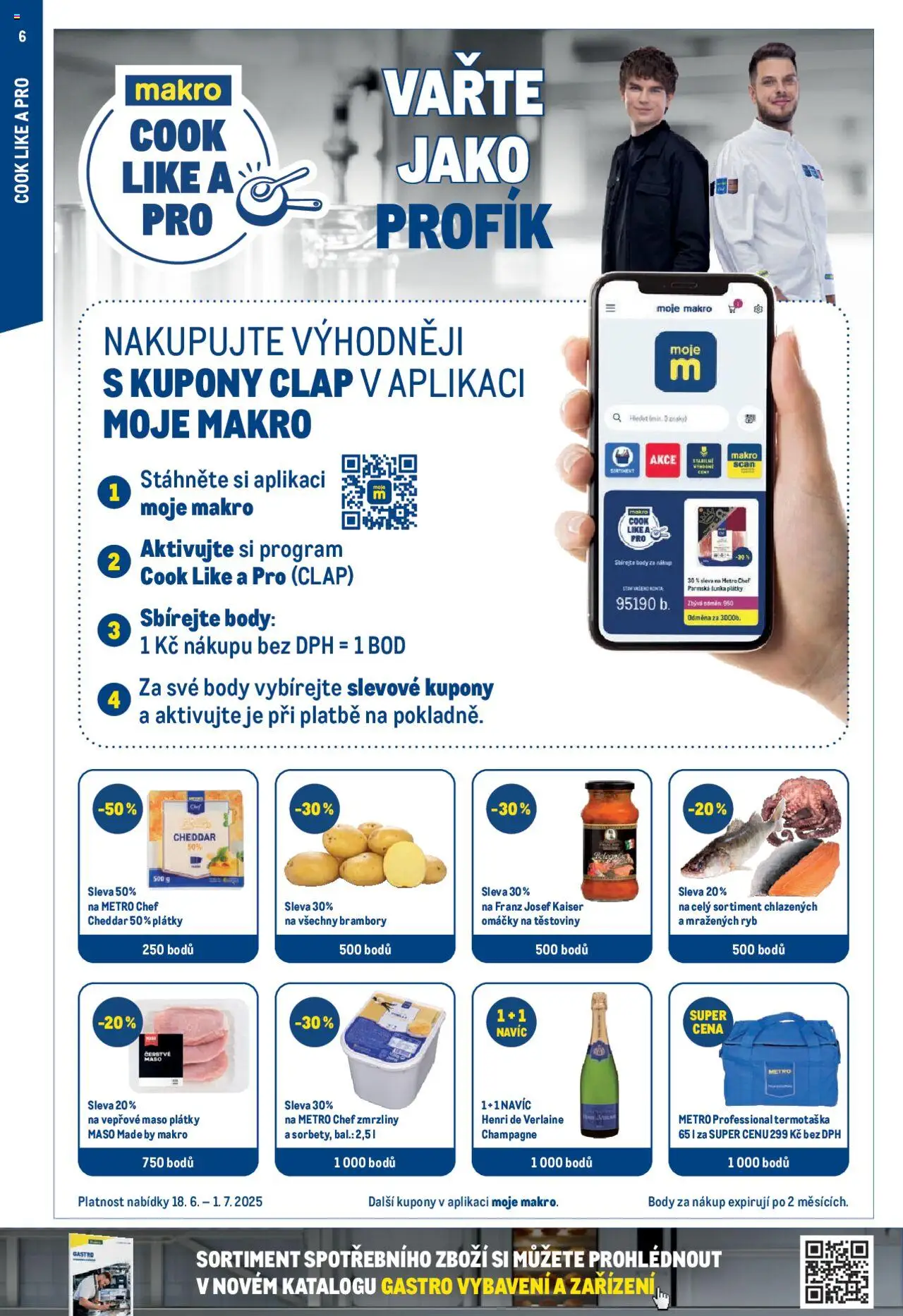 Makro leták - Pro milovníky jídla od 18.06.2025 | Strana: 6 | Produkty: Zmrzliny, Vepřové maso, Champagne, Maso