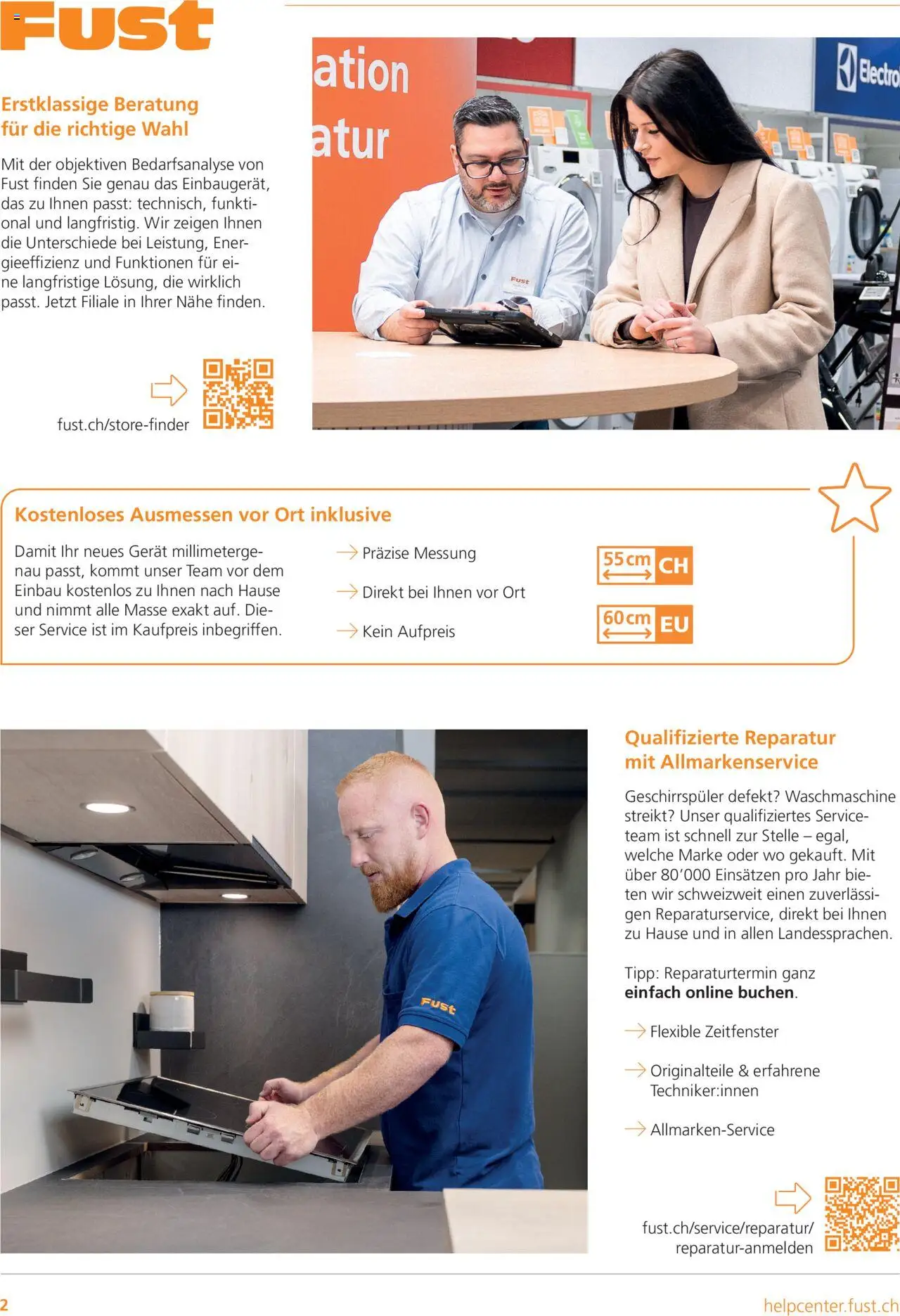 Fust Aktionen Einbau – gültig ab 15.09.2025 | Seite: 2 | Produkte: Waschmaschine, Geschirrspüler