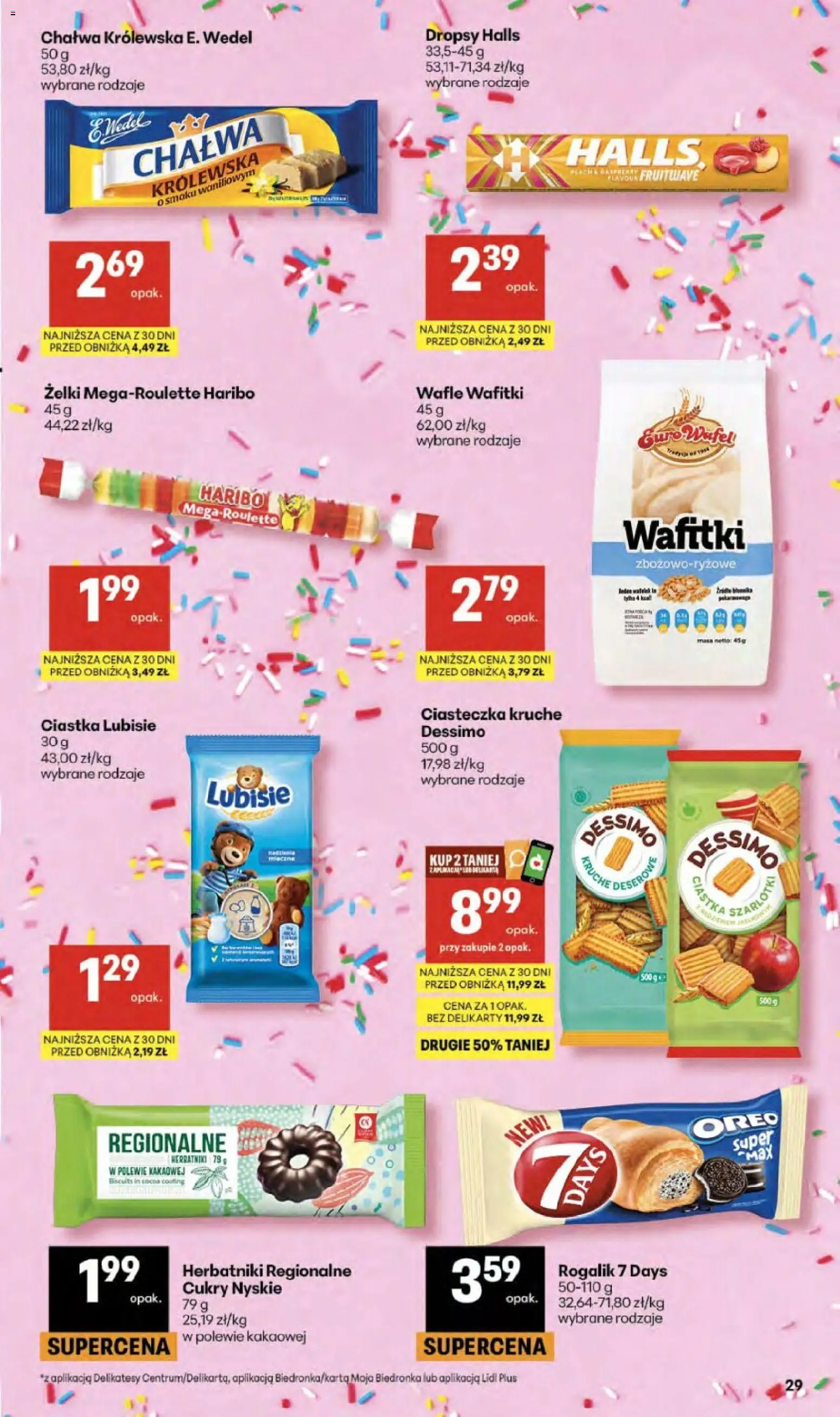Delikatesy Centrum gazetka od 09.04.2026 | Strona: 29 | Produkty: Wafle, Herbatniki, Ciastka, Ciasteczka
