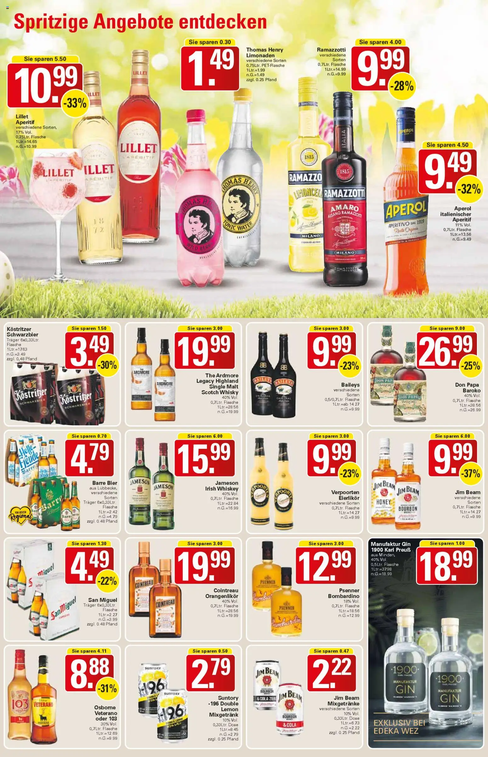 WEZ Prospekt 	 – gültig ab 30.03.2026 | Seite: 15 | Produkte: Cola, Jameson, Baileys, Whiskey