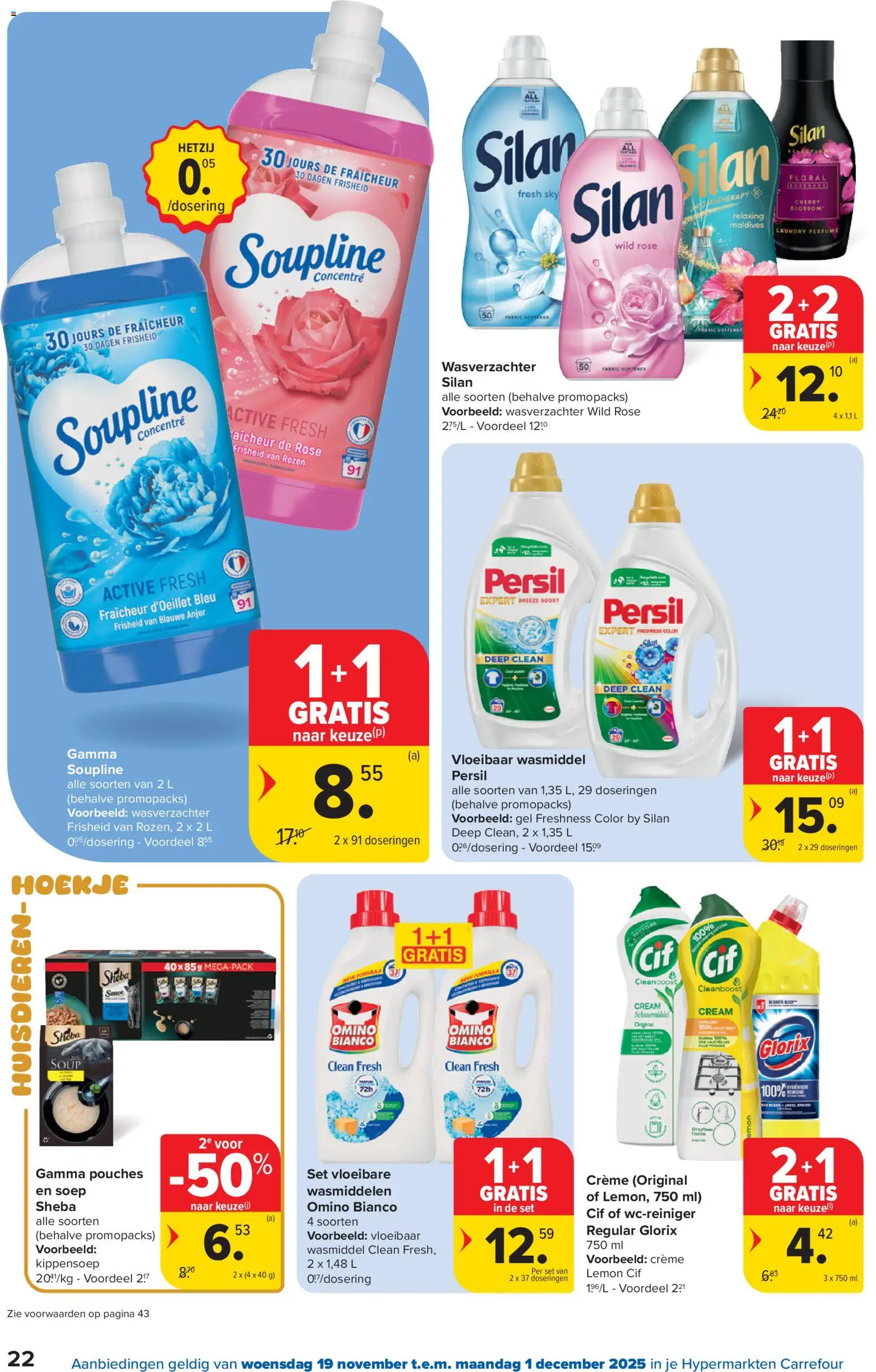 {H1} | Pagina: 22 | Producten: Gel, Crème, Wasmiddel, Wasverzachter