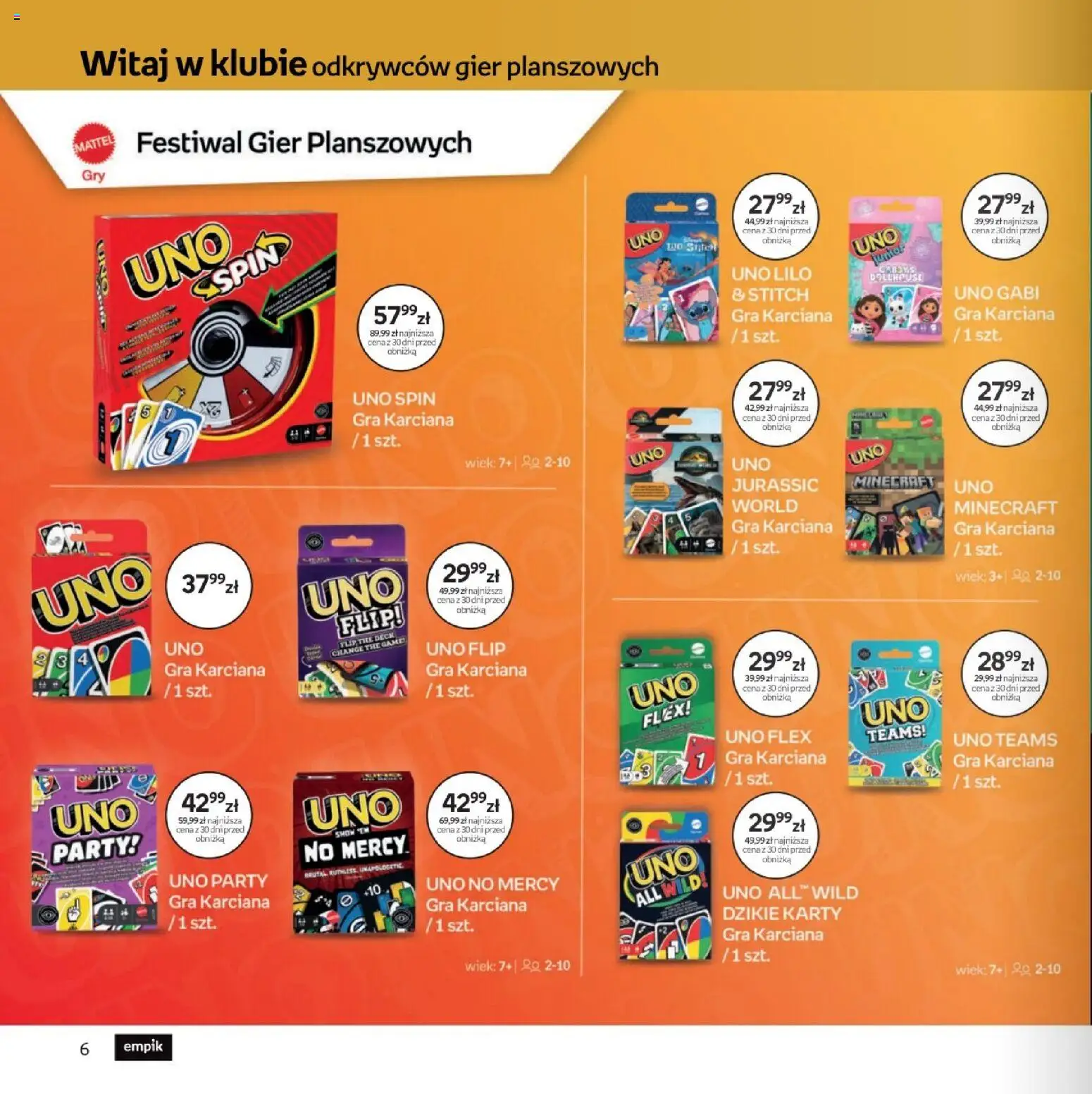 Empik promocje - Festiwal Gier Planszowych od 25.03.2026 | Strona: 6 | Produkty: Gra