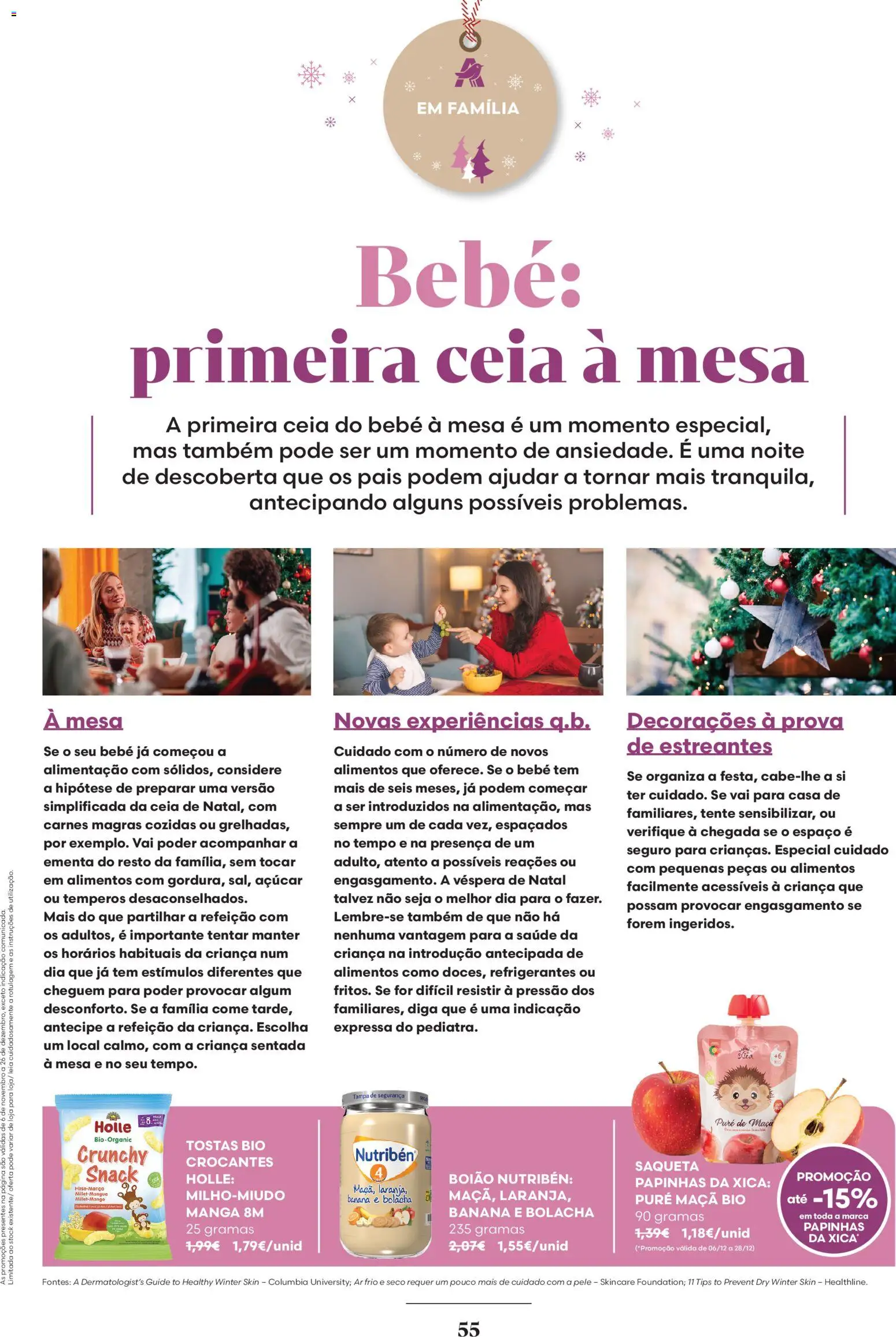 Auchan - Vem aí o Natal │ válido de 06.11.2025 | Página: 55 | Produtos: Banana, Tostas, Mesa, Maça