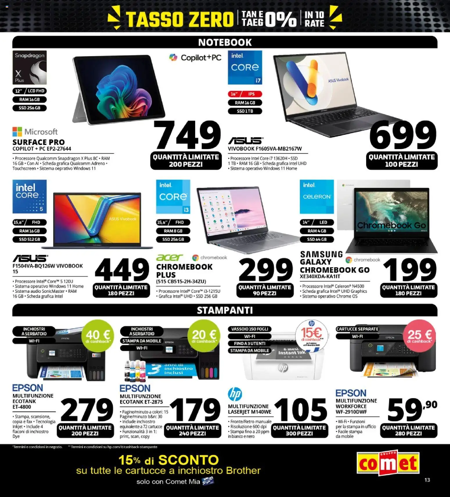 Volantino Comet del 26.11.2025 | Pagina: 13 | Prodotti: Mobile, PC, Audio, Vassoio