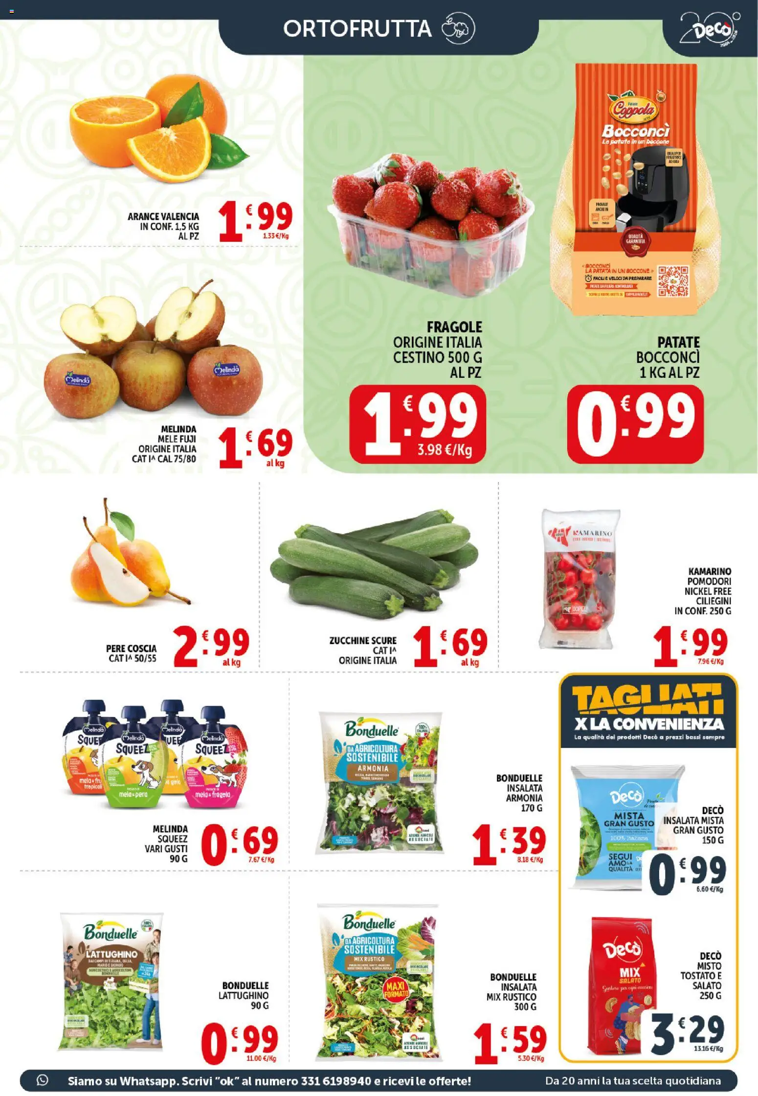 Volantino Decò del 21.04.2026 | Pagina: 5 | Prodotti: Fragole, Insalata, Patate, Zucchine